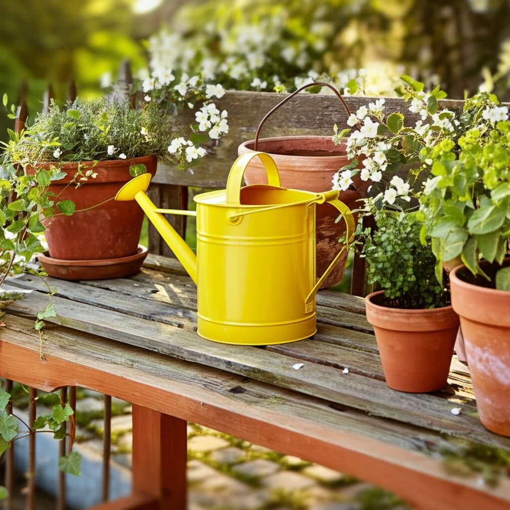 10x20" Watering Can, Yellow - Image 9