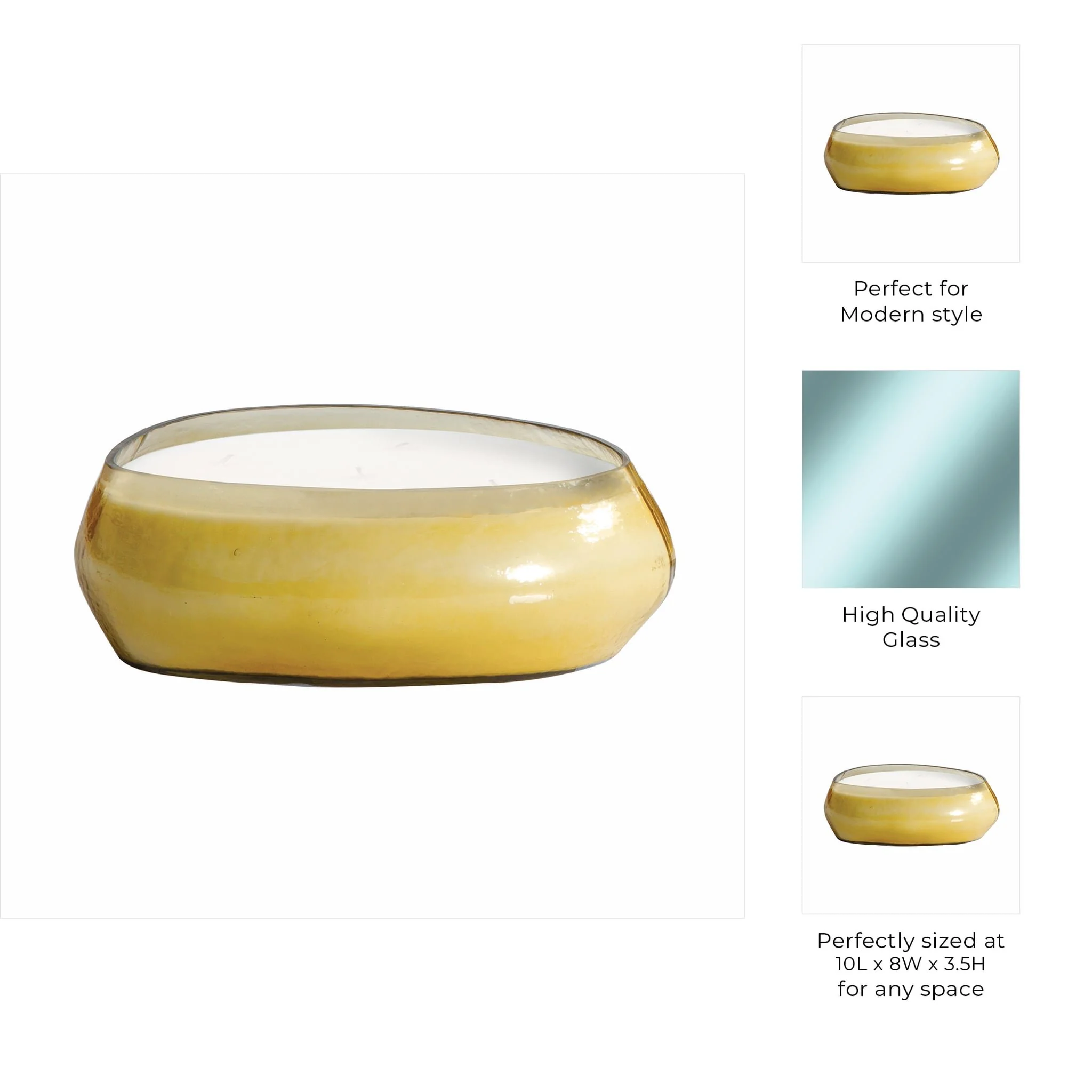 10x3" 61 Oz Midnight Amber Scented Candle, Amber - Image 9