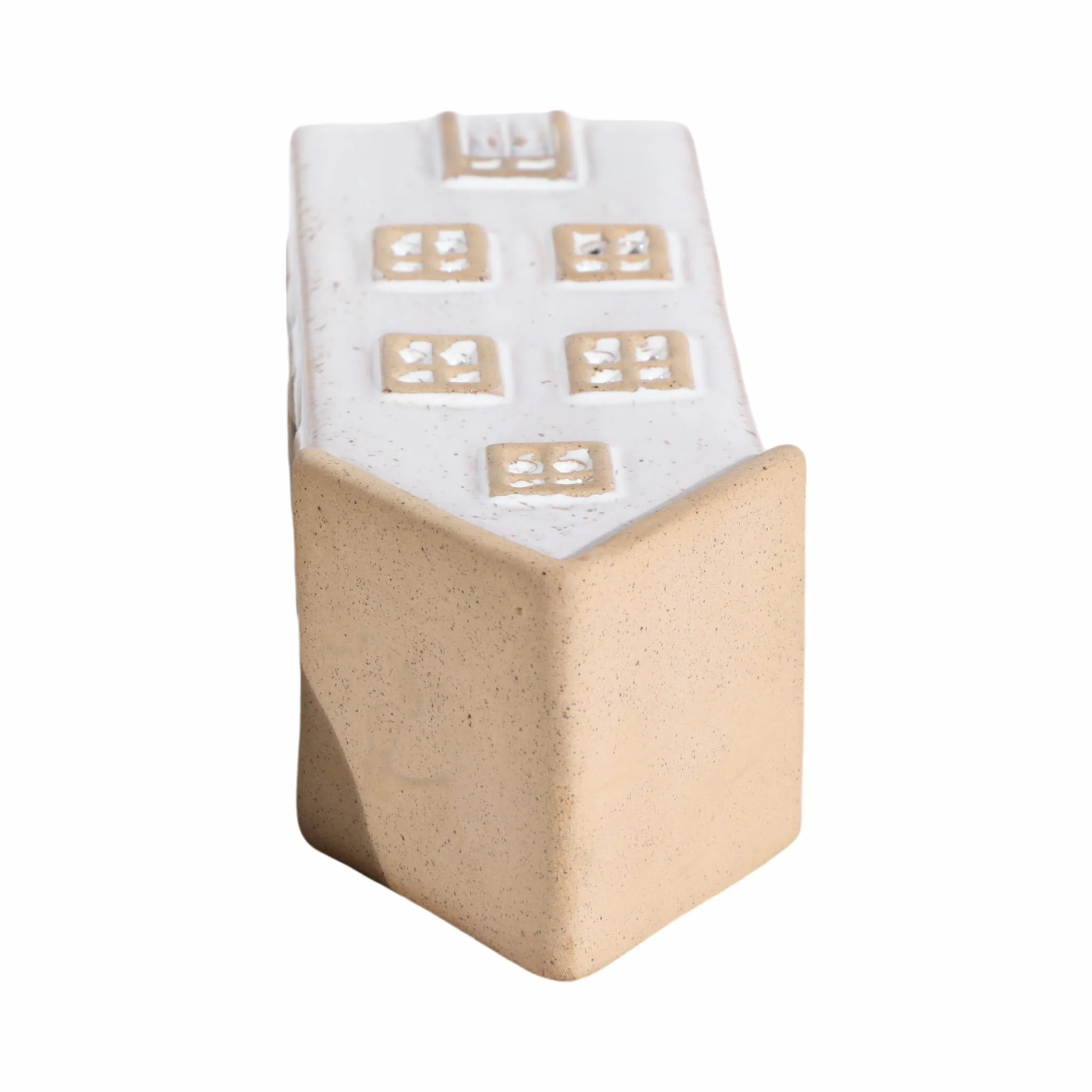 10x3" Narrow House Tealight Holder, Ivory - Image 6