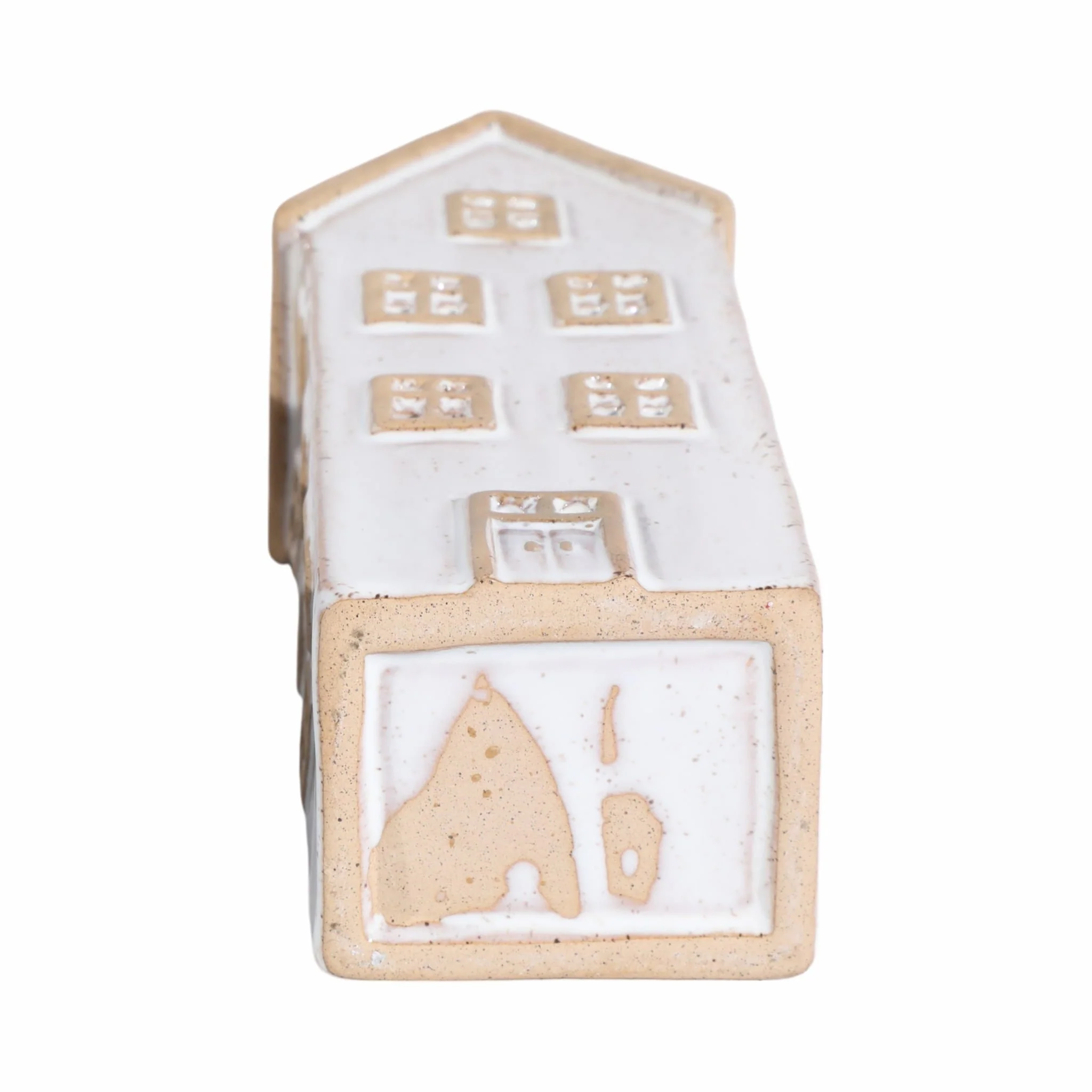 10x3" Narrow House Tealight Holder, Ivory - Image 7