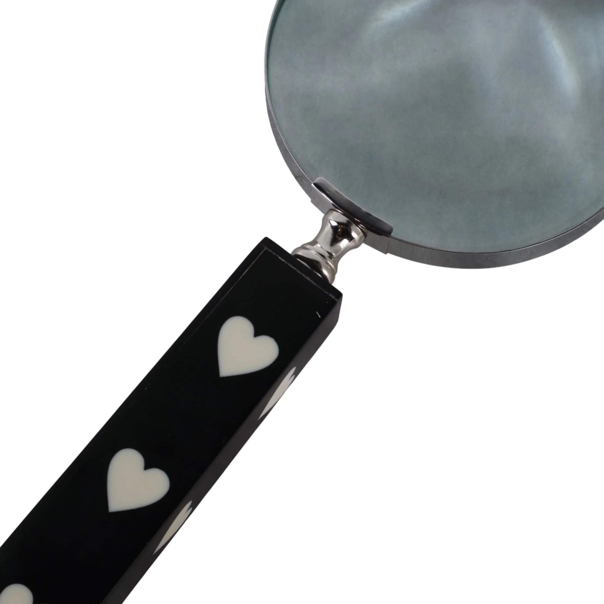 10x4" Hearts Handle Magnifying Glass, Black/white - Image 5