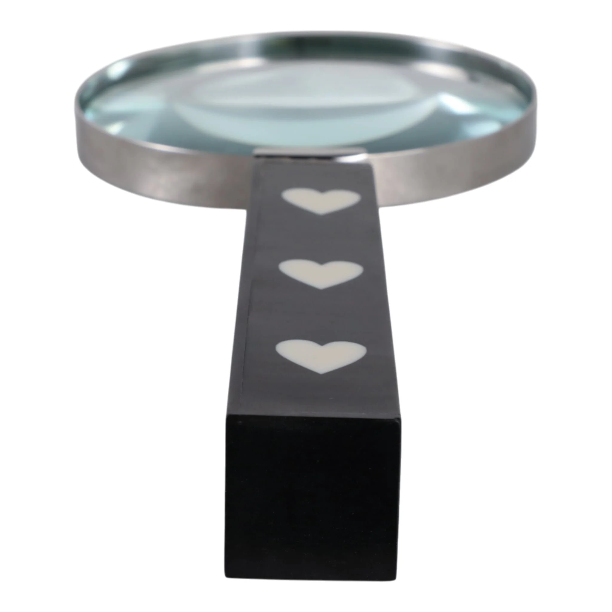 10x4" Hearts Handle Magnifying Glass, Black/white - Image 6