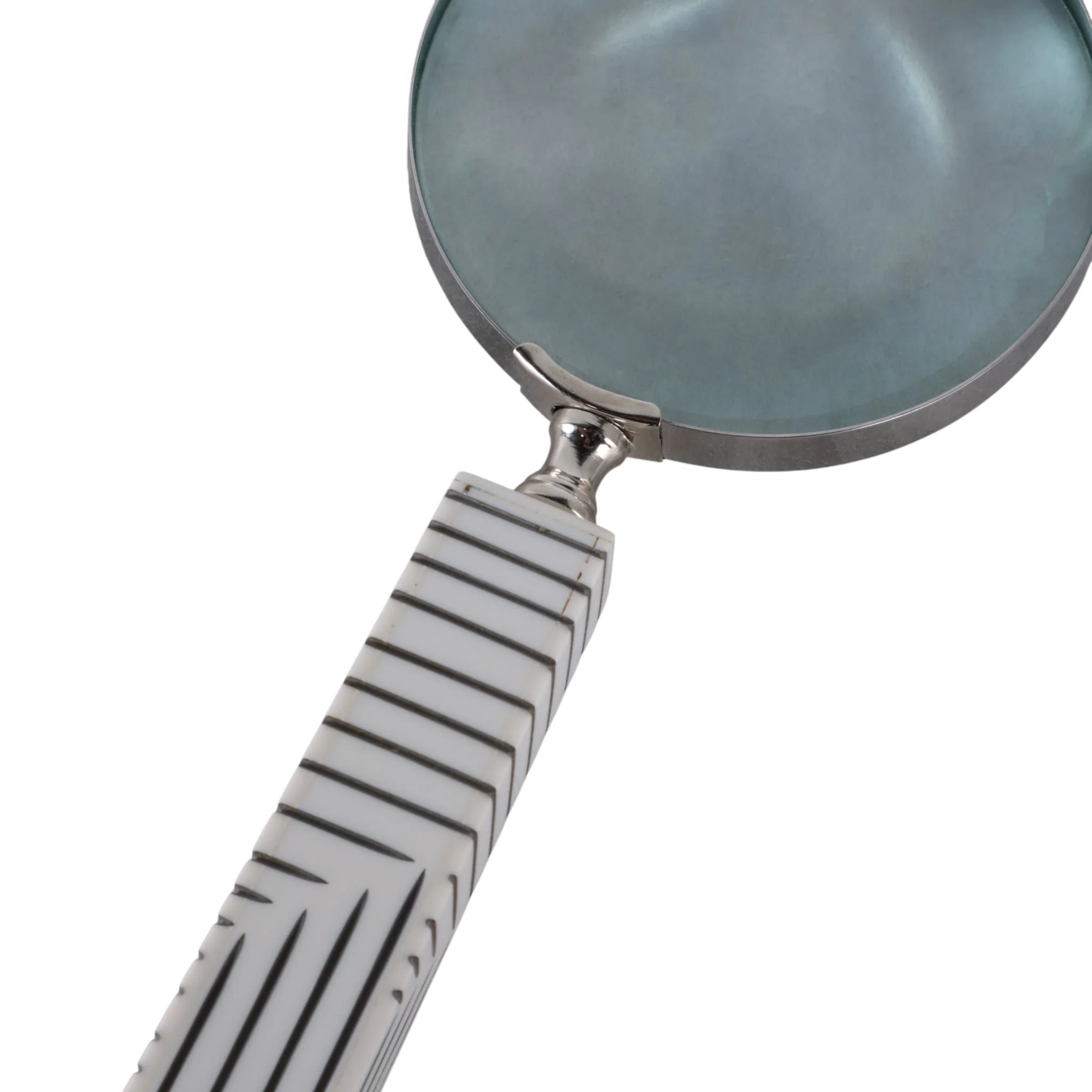10x4" Lines Handle Magnifying Glass, White/ Black - Image 5