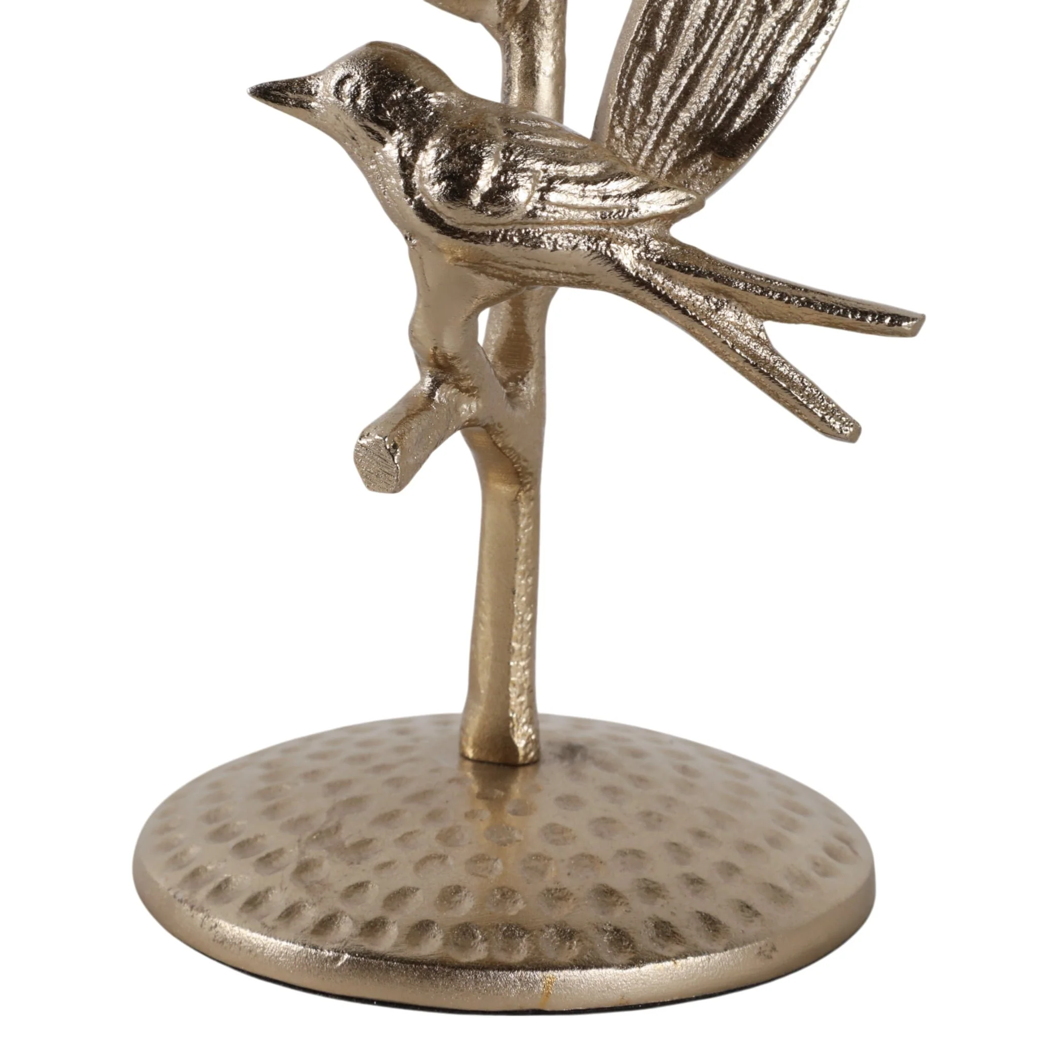 10x5" Bird & Flower Taper Holder, Champagne - Image 5