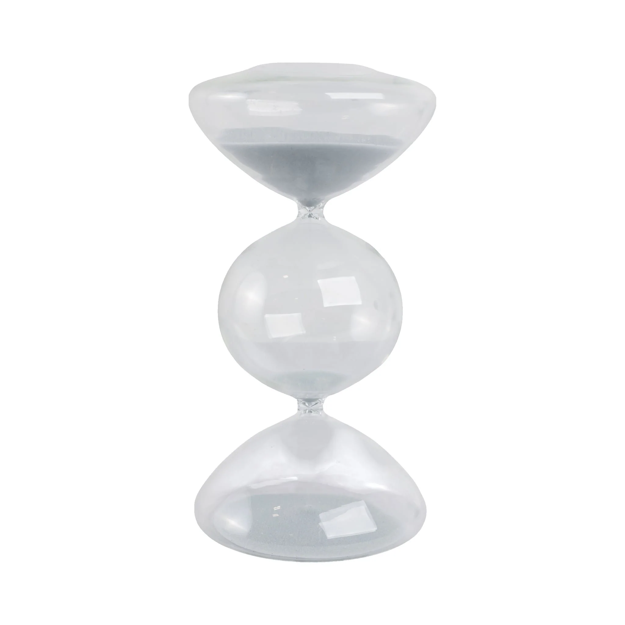 10x5" Glass 60min Large Bubble Sandtimer, Clear - Image 2