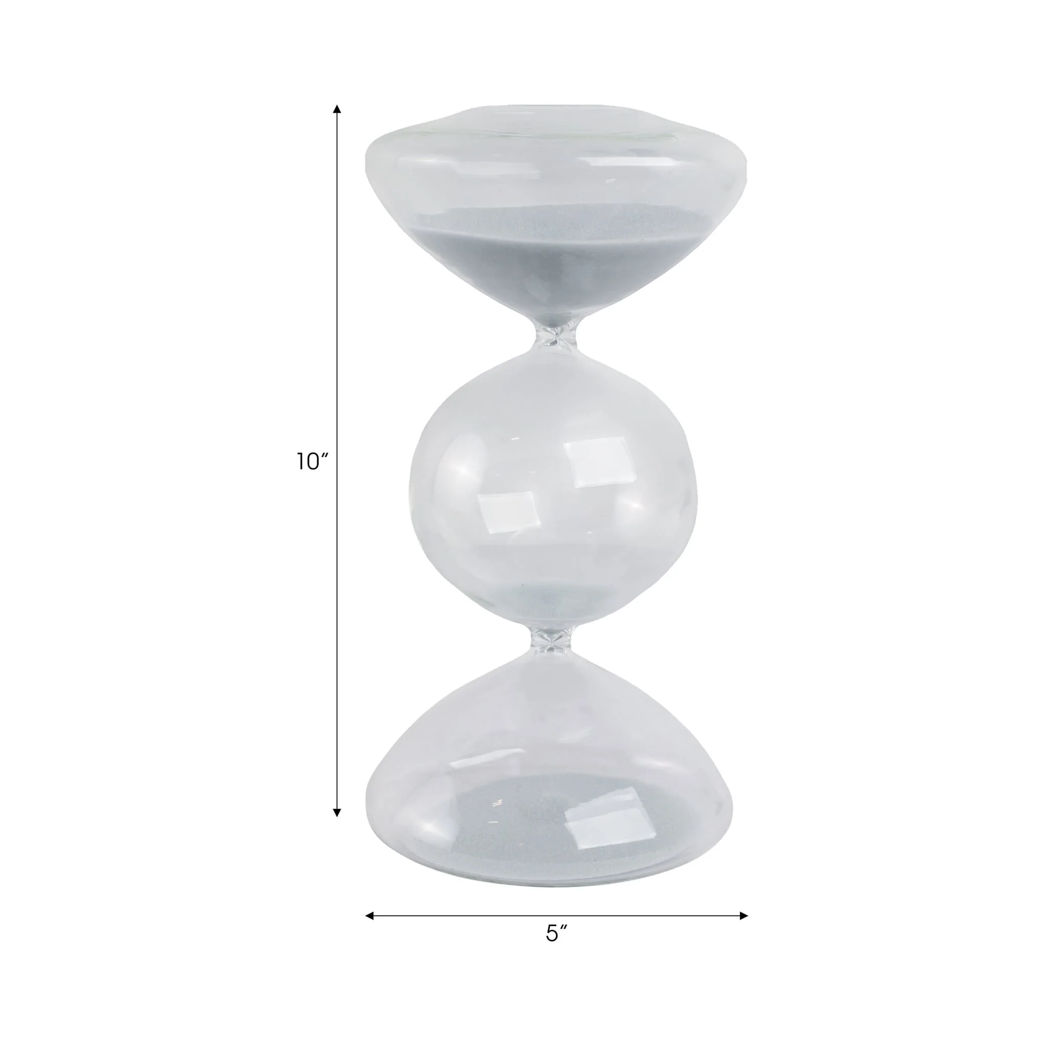 10x5" Glass 60min Large Bubble Sandtimer, Clear - Image 8