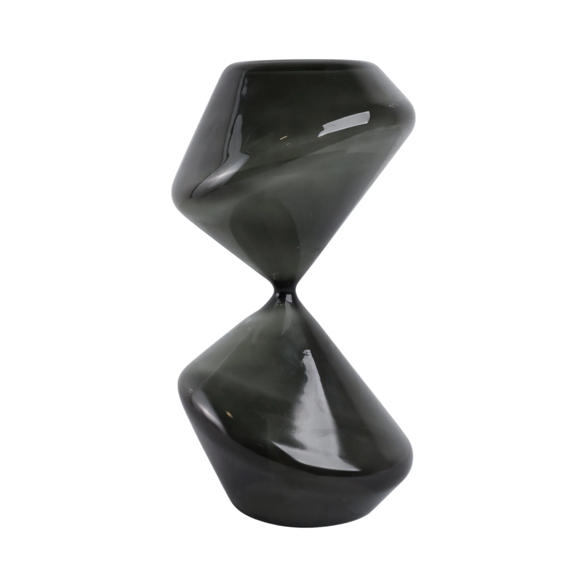 10x5" Glass 90min Abstract Sandtimer, Smoke - Image 3
