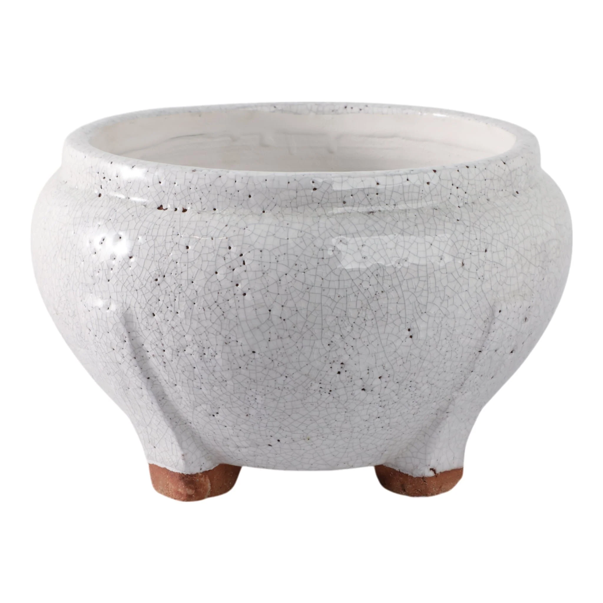 10x6" Footed Planter, White - Image 3