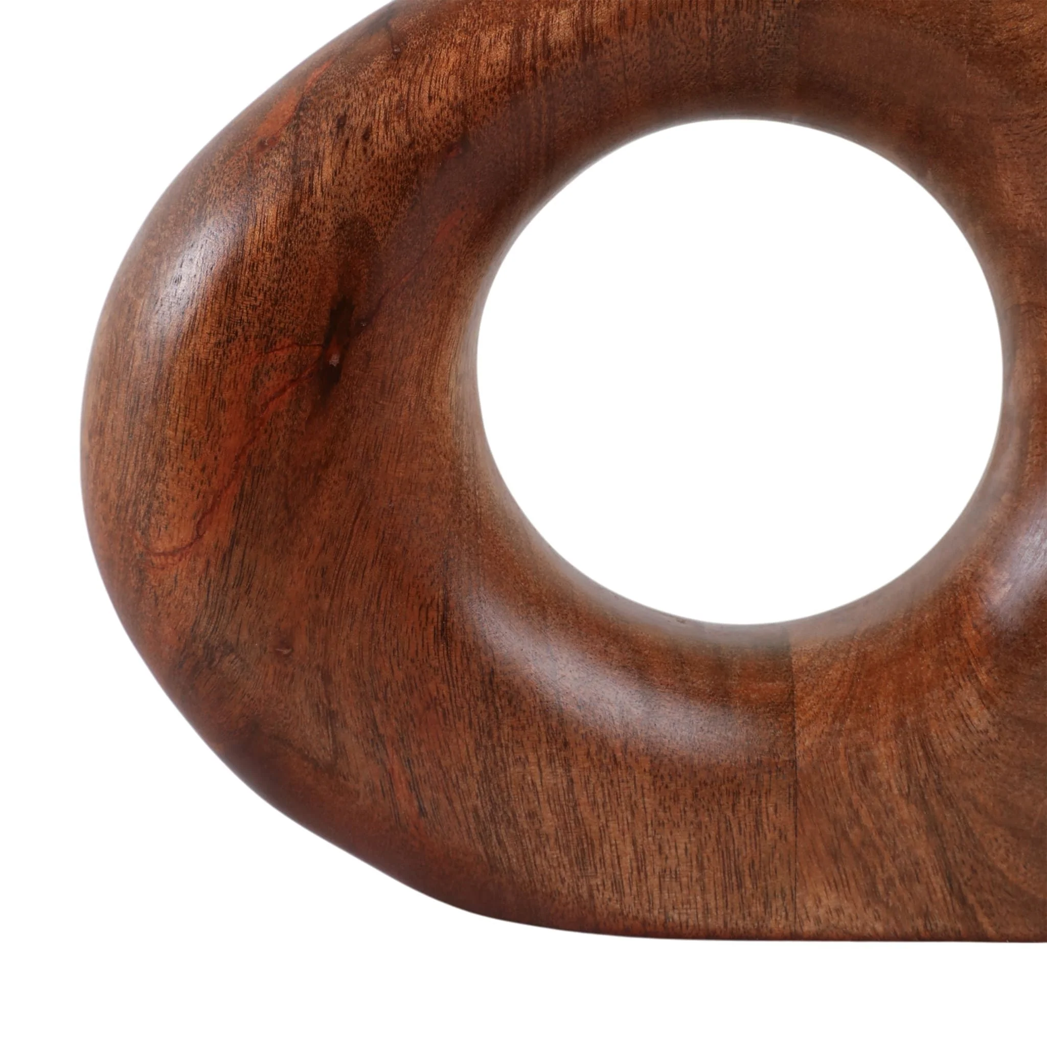 10x7" Cut-out Wood Vase, Natural - Image 5