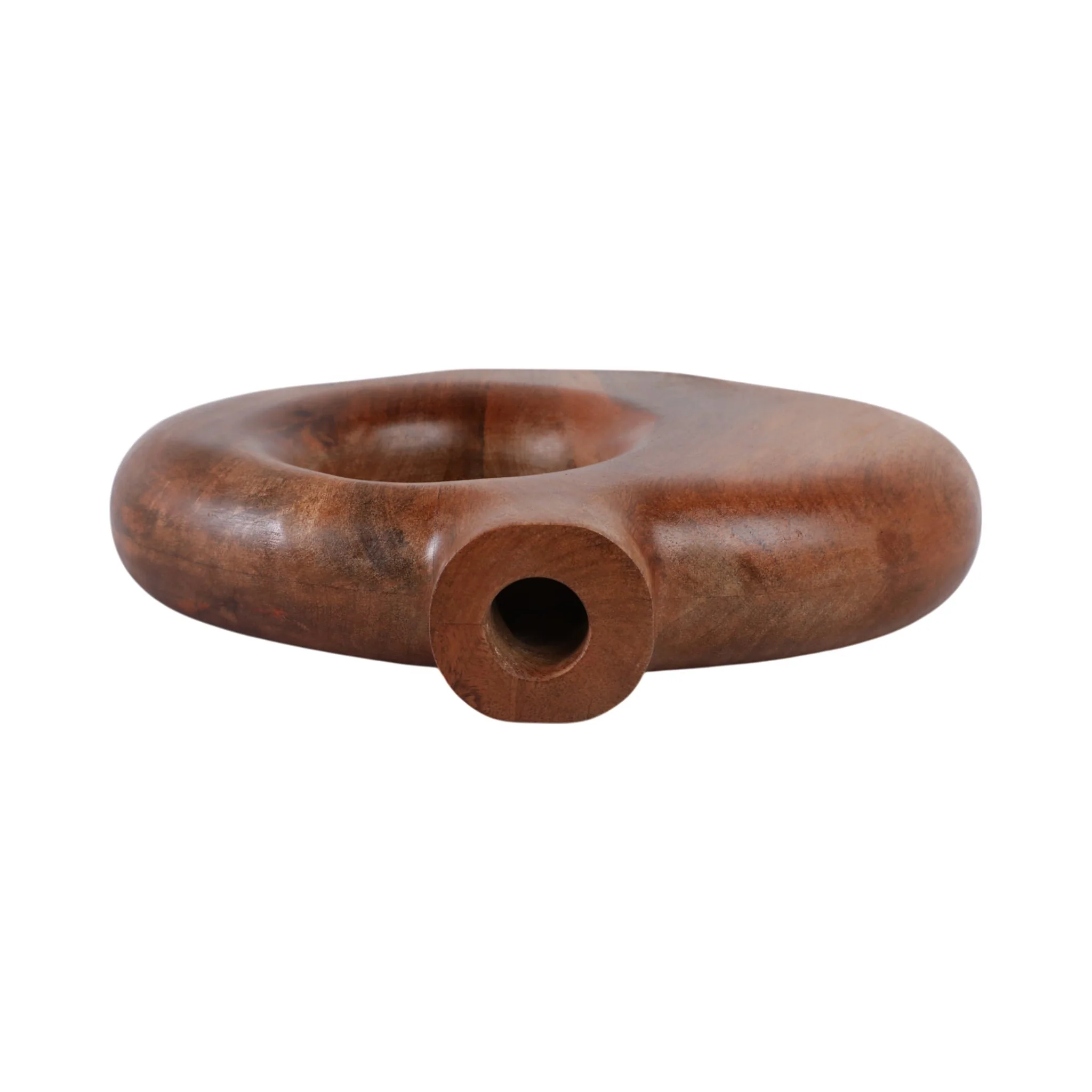 10x7" Cut-out Wood Vase, Natural - Image 6