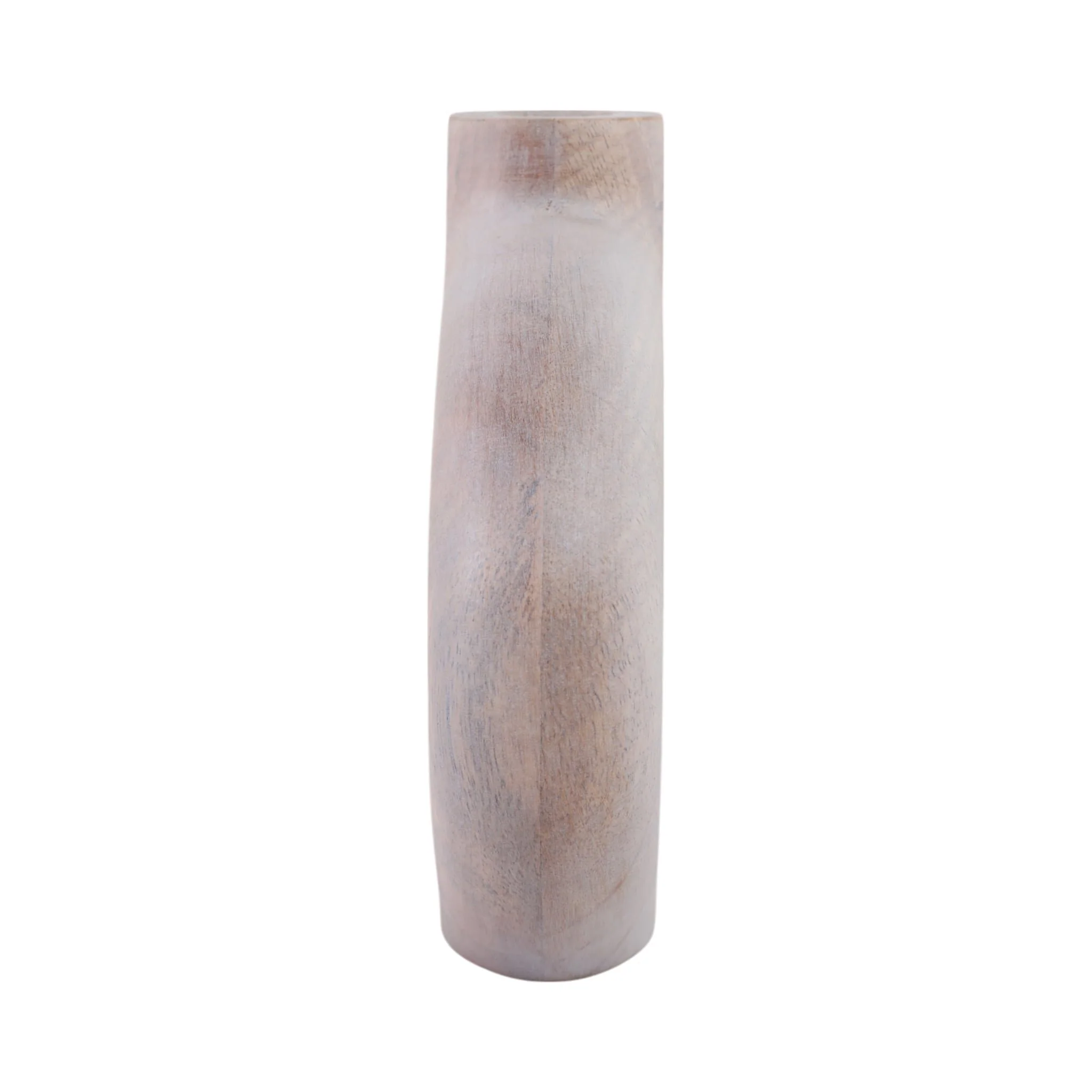 10x7" Cut-out Wood Vase, Whitewash - Image 3