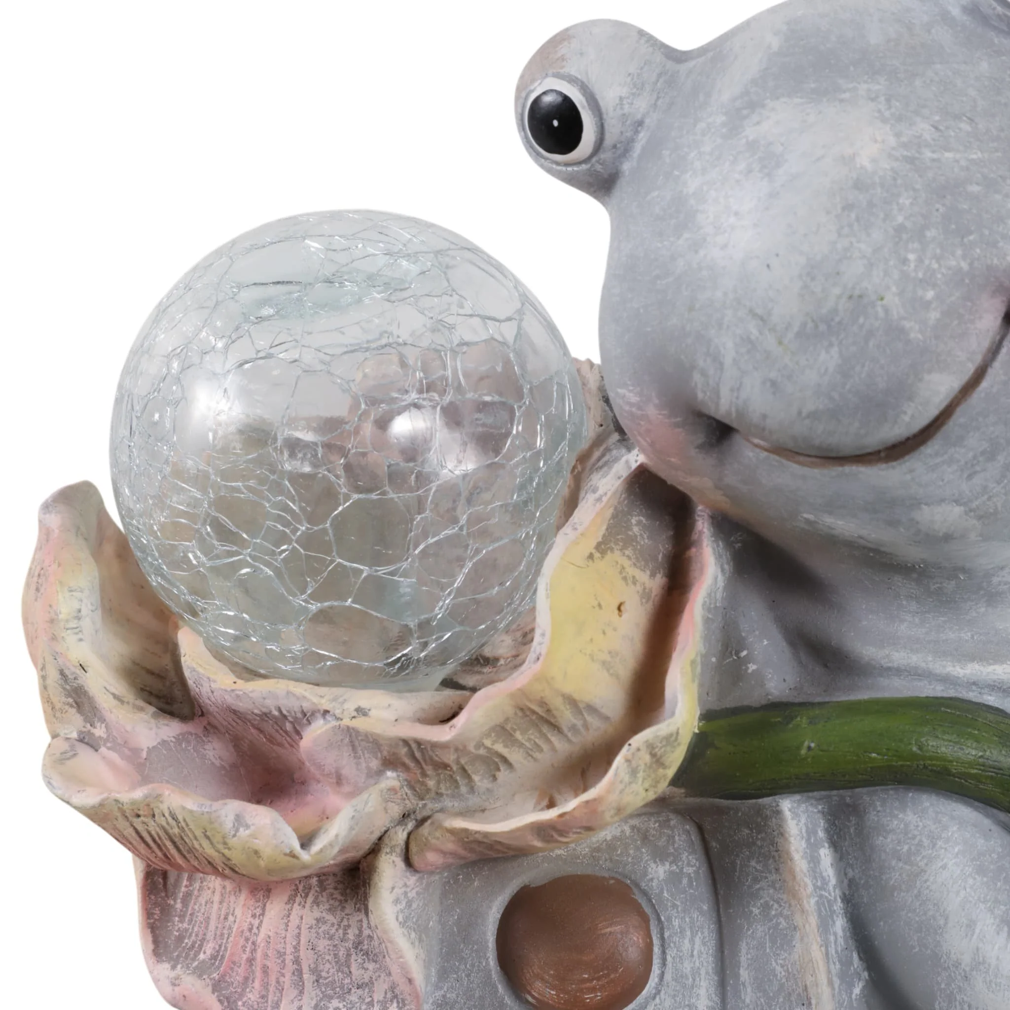 10x9" Blushing Turtle With Solar Flower, Grey Mult - Image 5