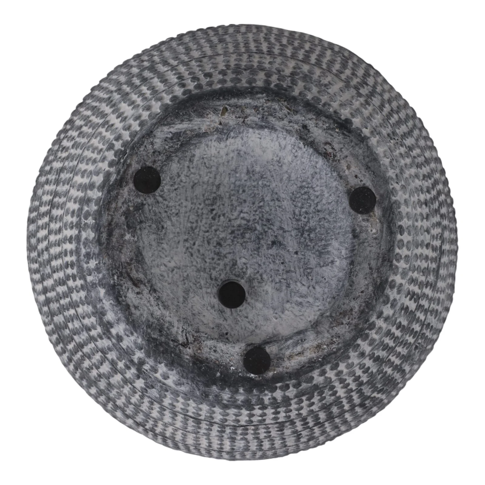 10x9" Textured Stoneware Vase, Black - Image 7