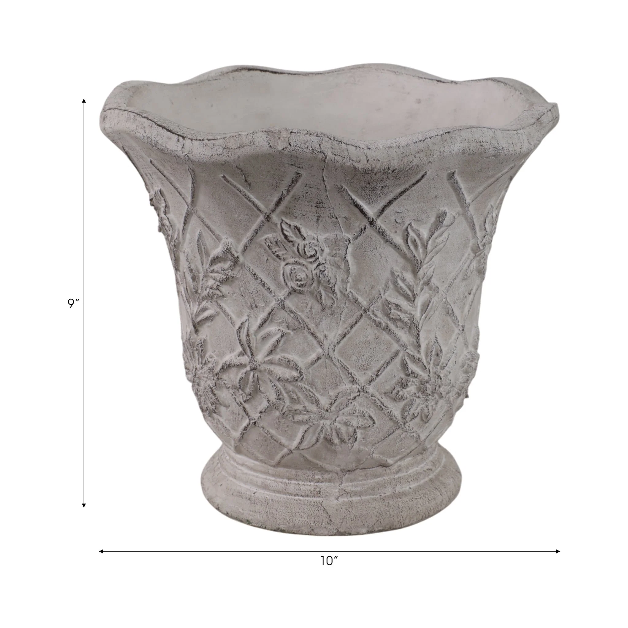 10x9" Traditional Urn Planter, Tan - Image 8