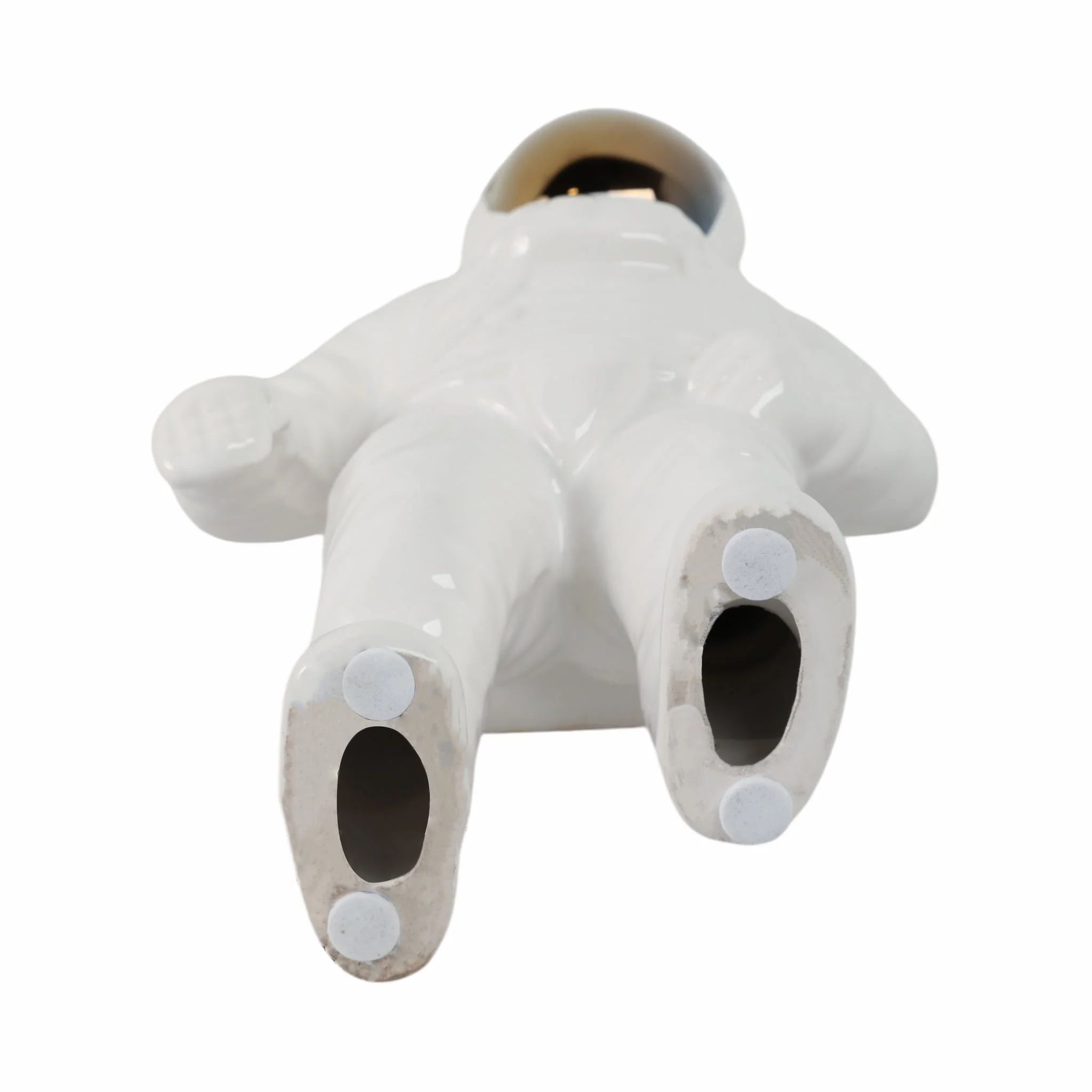 11" Astronaut Statuette, White/gold - Image 8