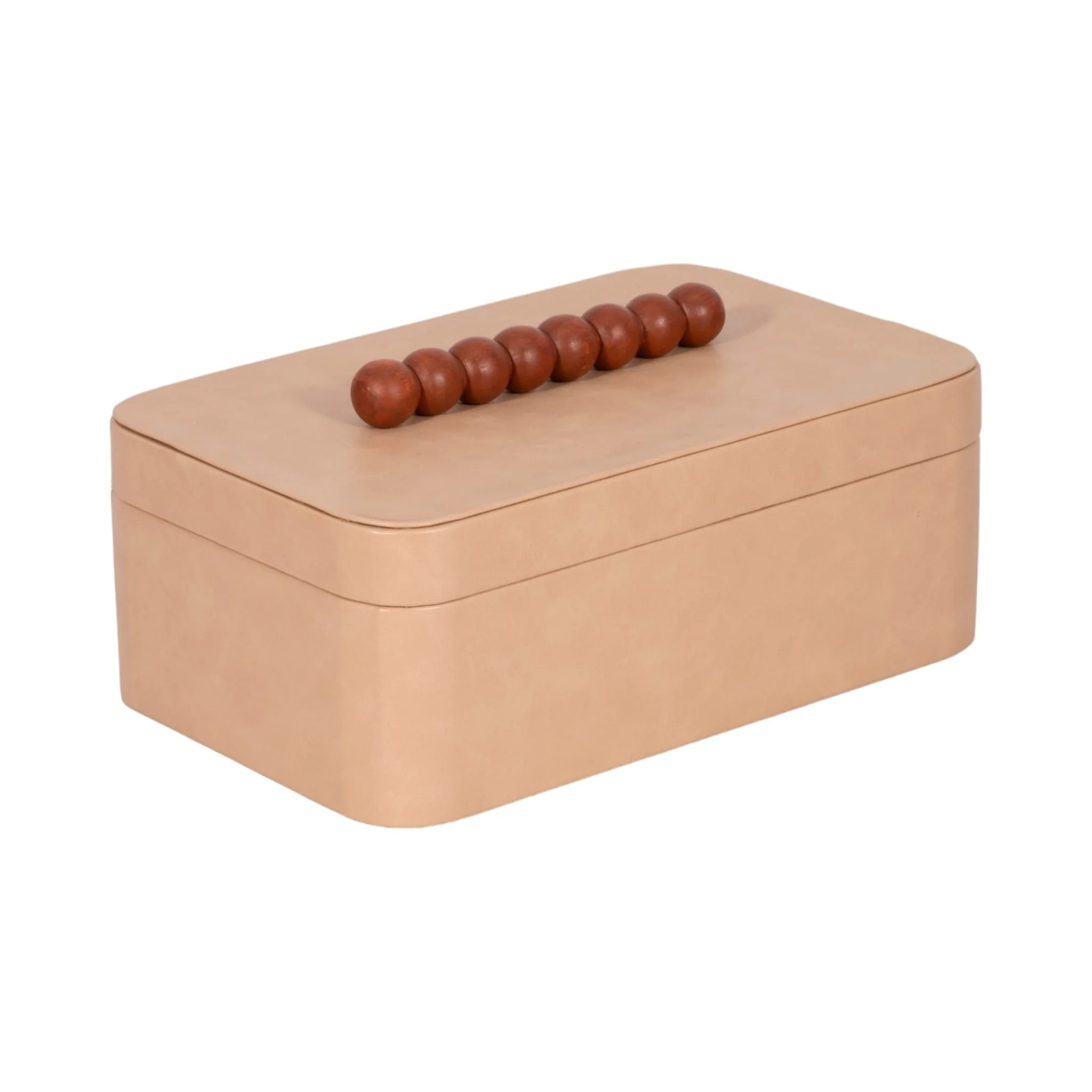 11" Box Wood Beaded Handle, Ivory - Image 2