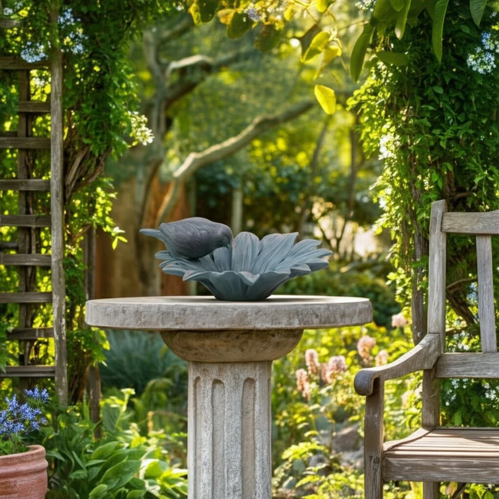 11" Daisy Bird Feeder, Blue - Image 10