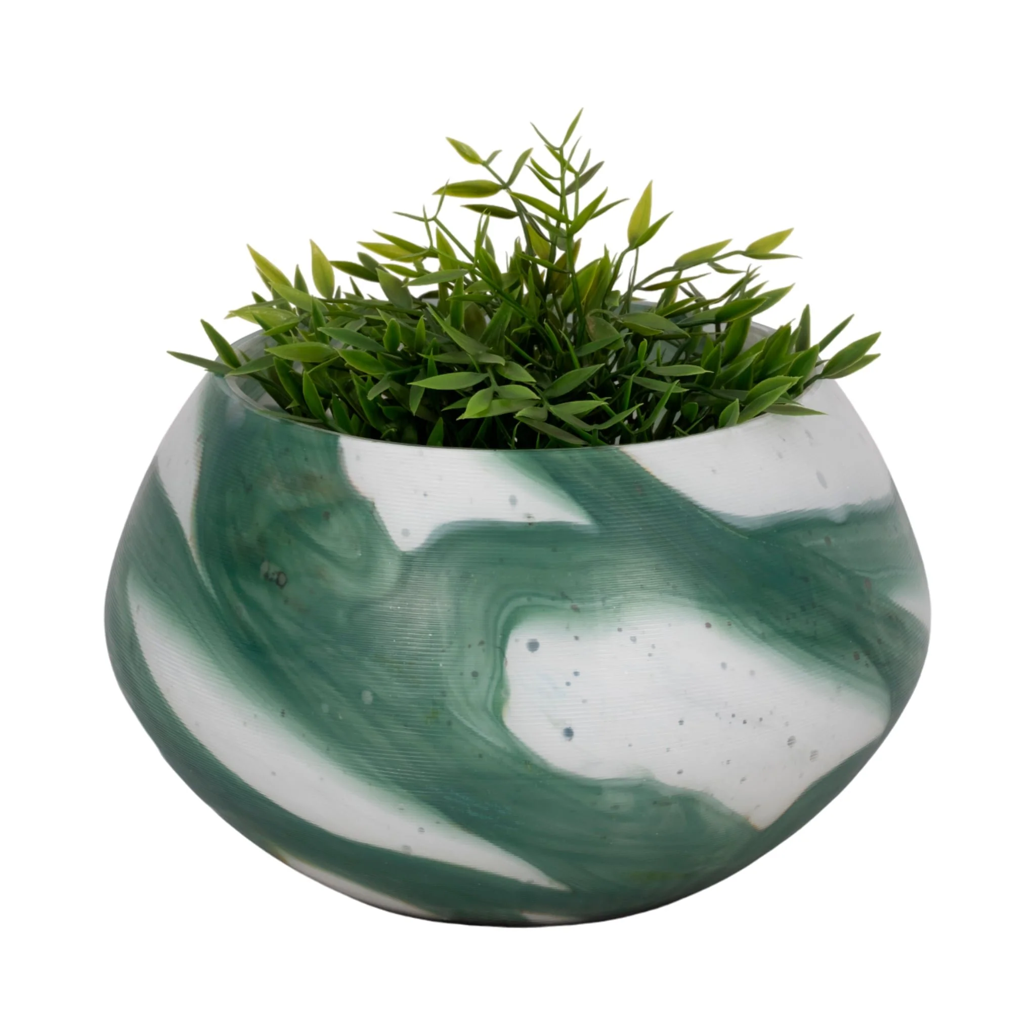 11" Ebb & Flow Bowl, Green/clear - Image 2