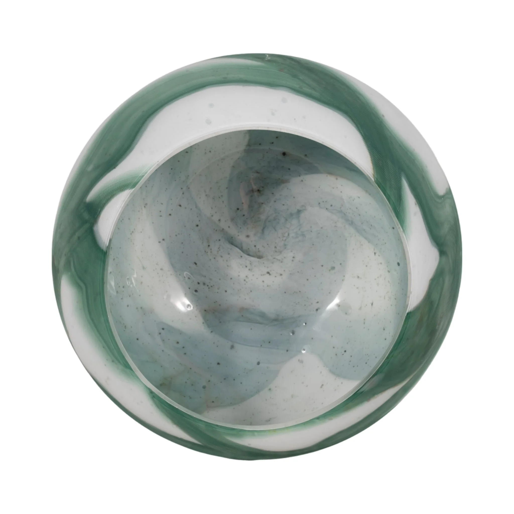 11" Ebb & Flow Bowl, Green/clear - Image 5
