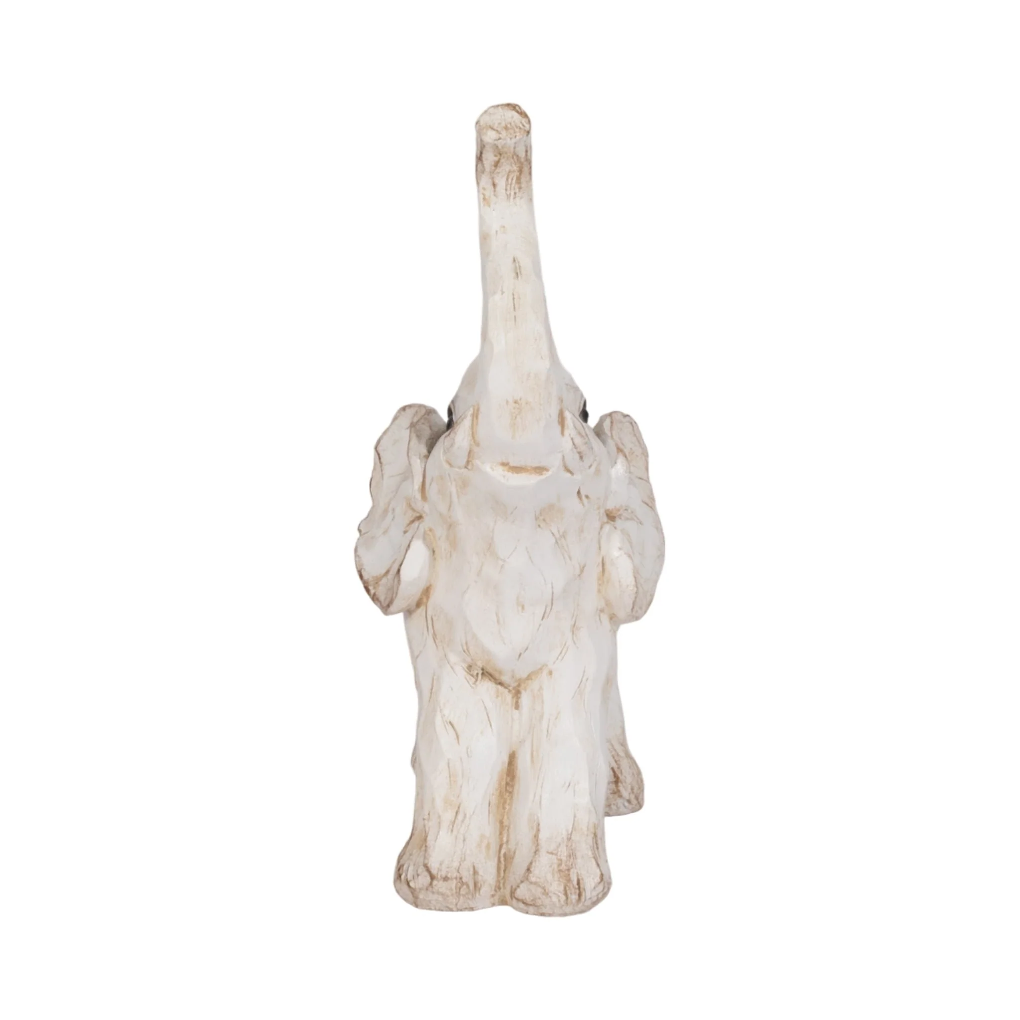 11" Elephant Figurine , White - Image 3