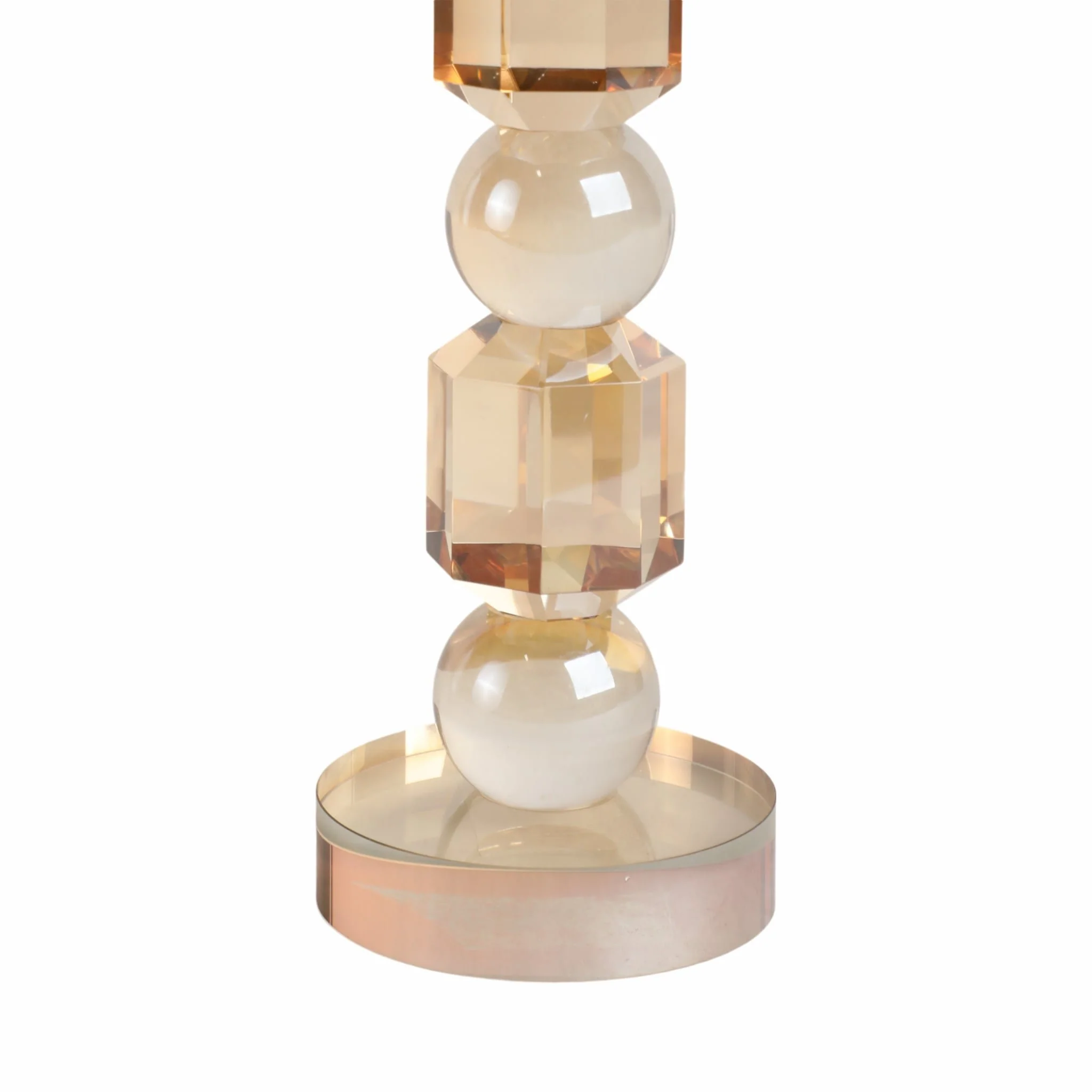11" Geo Crystal Taper Holder, Amber - Image 3