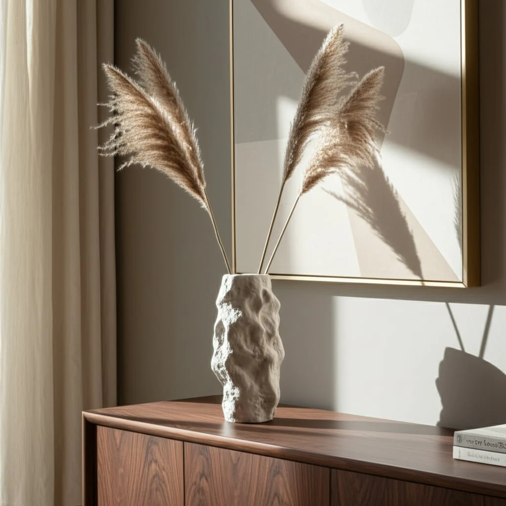 11" Jagged Textured Vase, White - Image 9