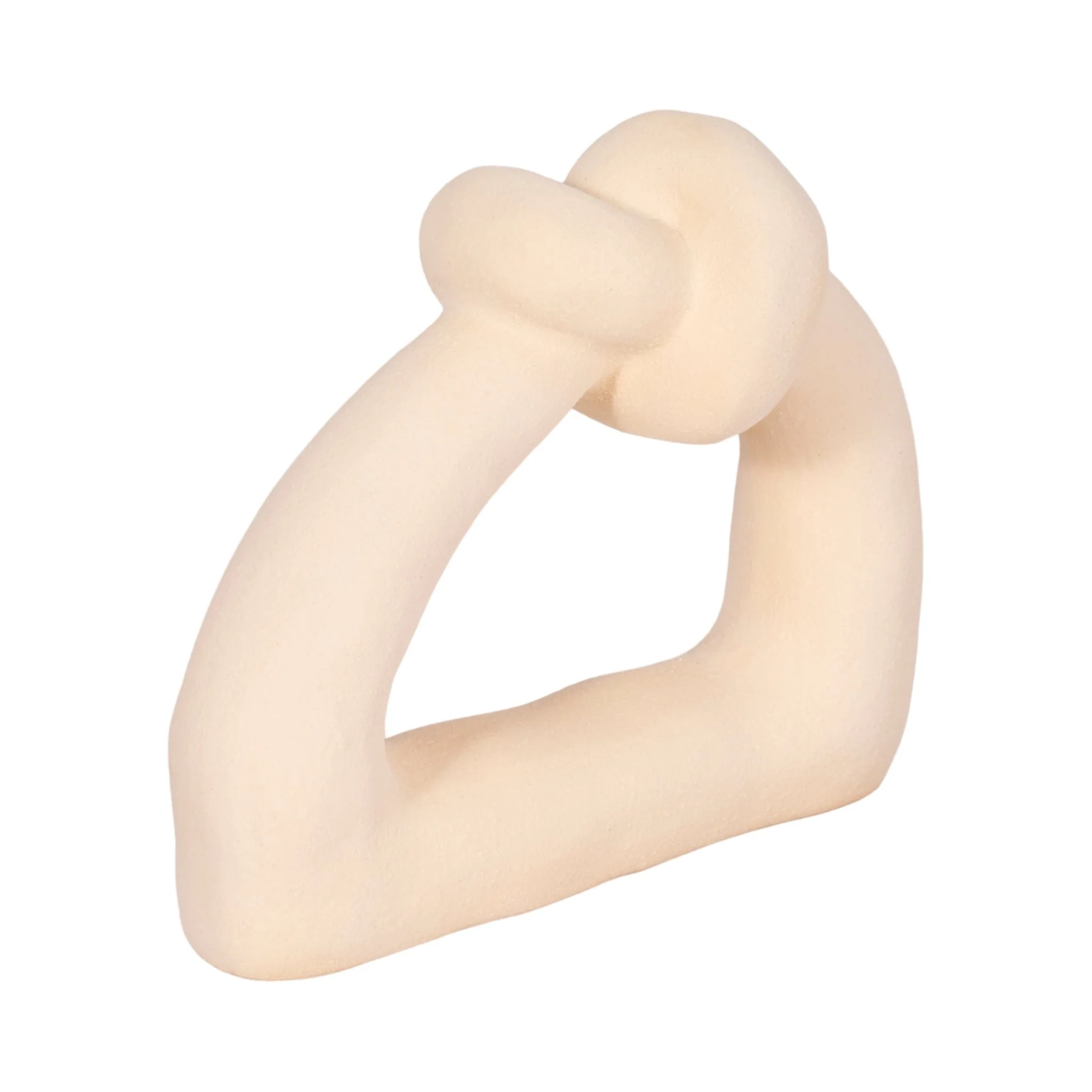 11" Knot With Open Cut-out Sand Glaze, Ivory - Image 2