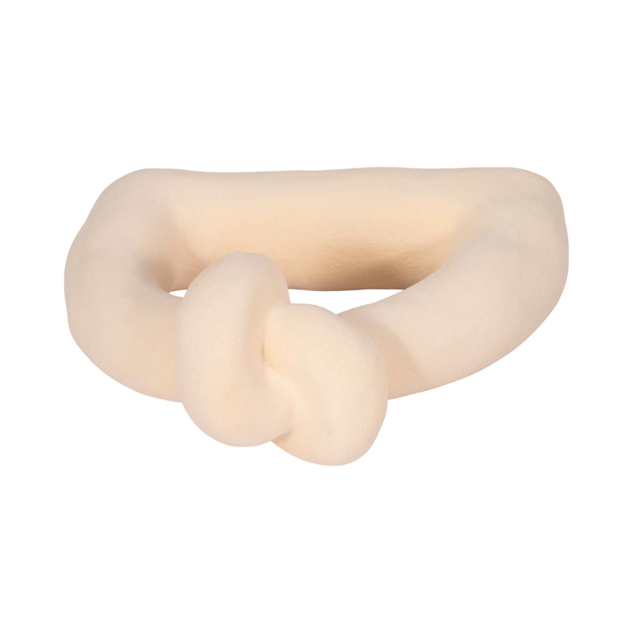 11" Knot With Open Cut-out Sand Glaze, Ivory - Image 5