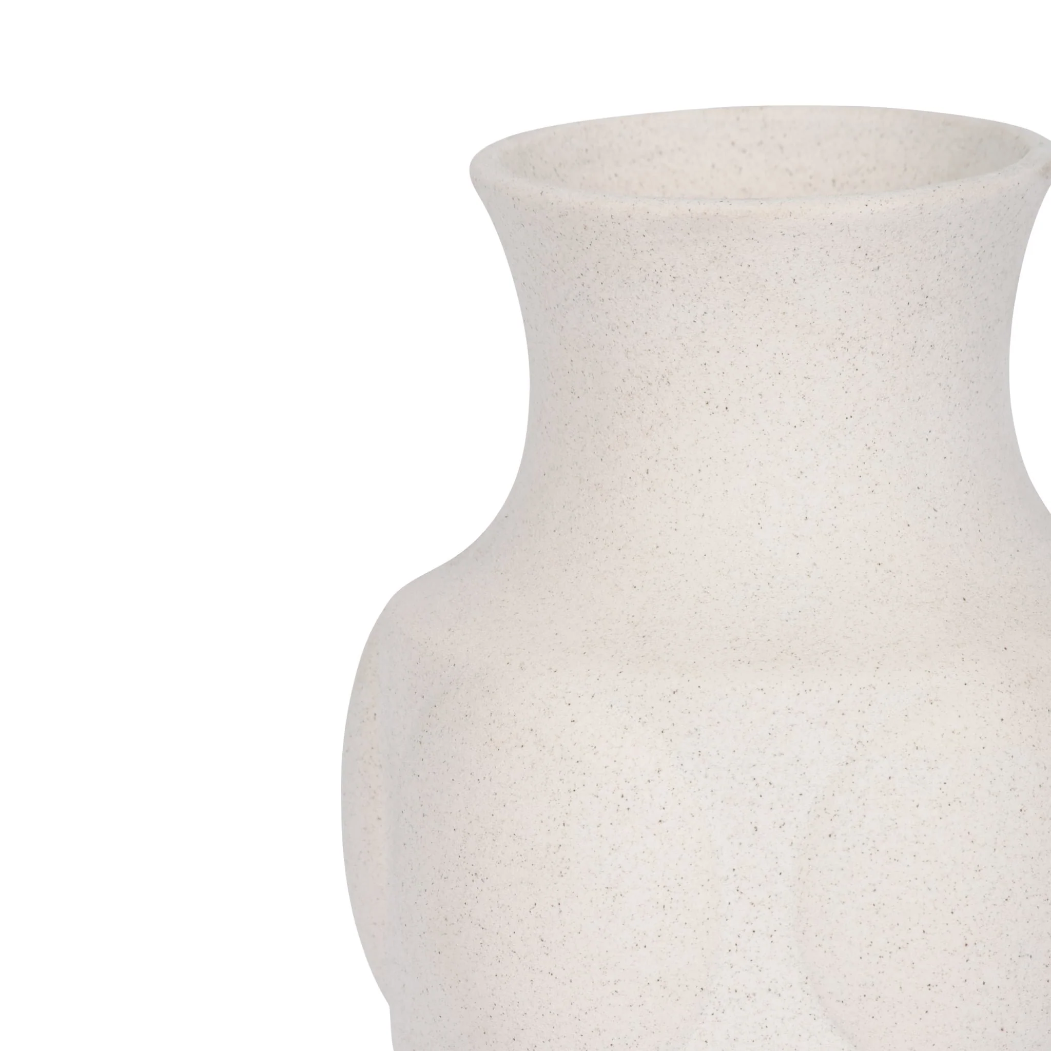 11" Large Dot Embossed Vase Sand Texture, White - Image 4