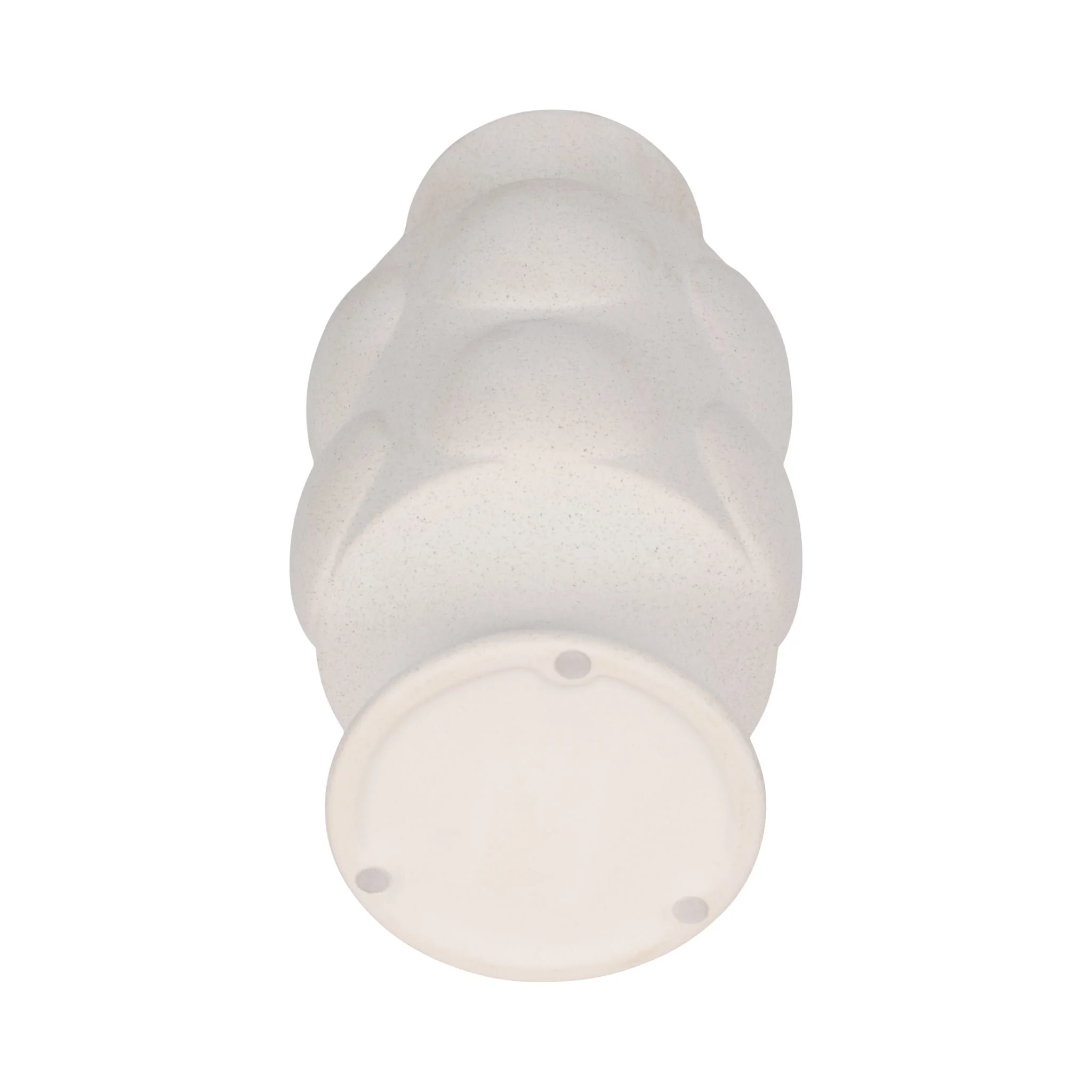 11" Large Dot Embossed Vase Sand Texture, White - Image 6