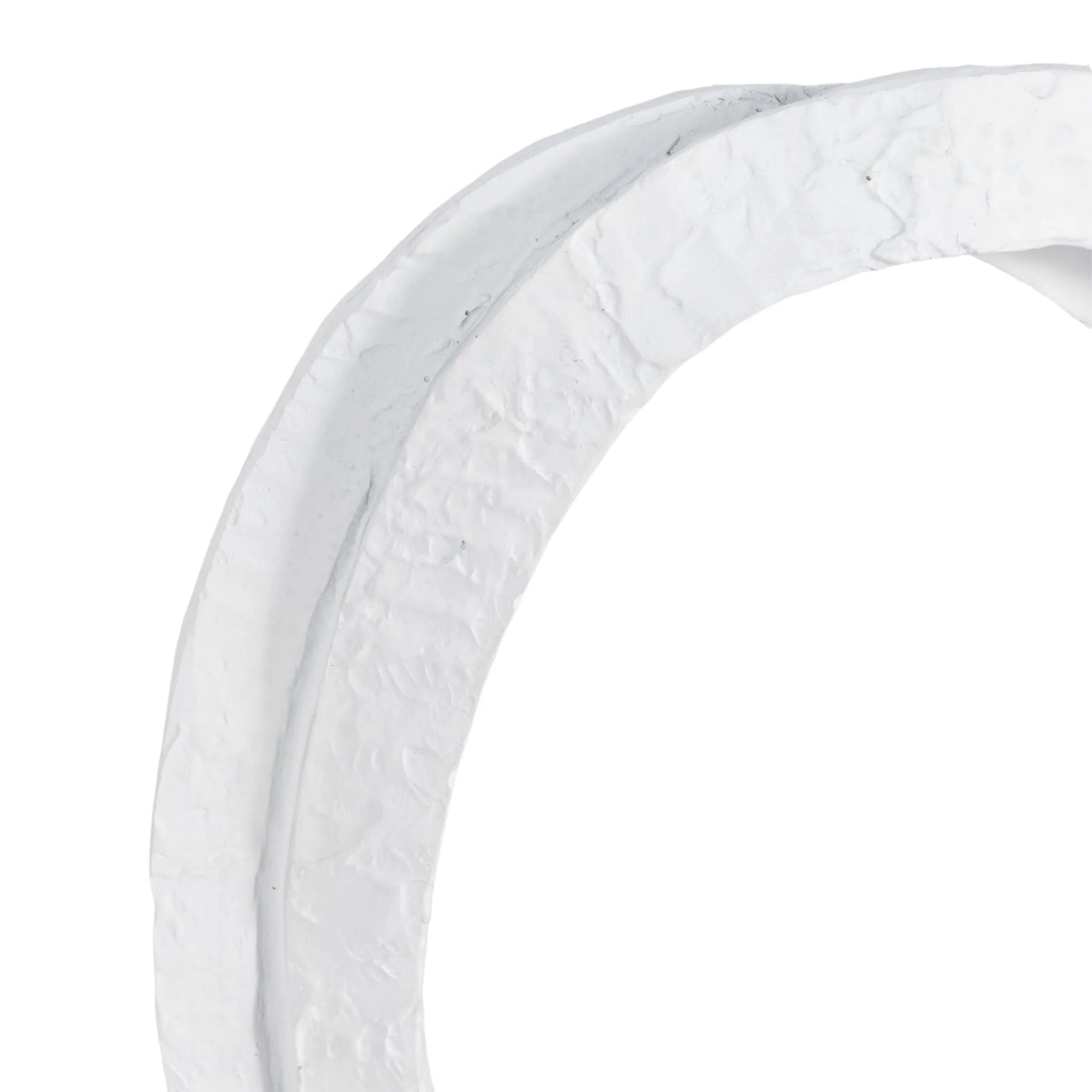 11" Oval Loops Sculpture Volcano Texture, White/bl - Image 5