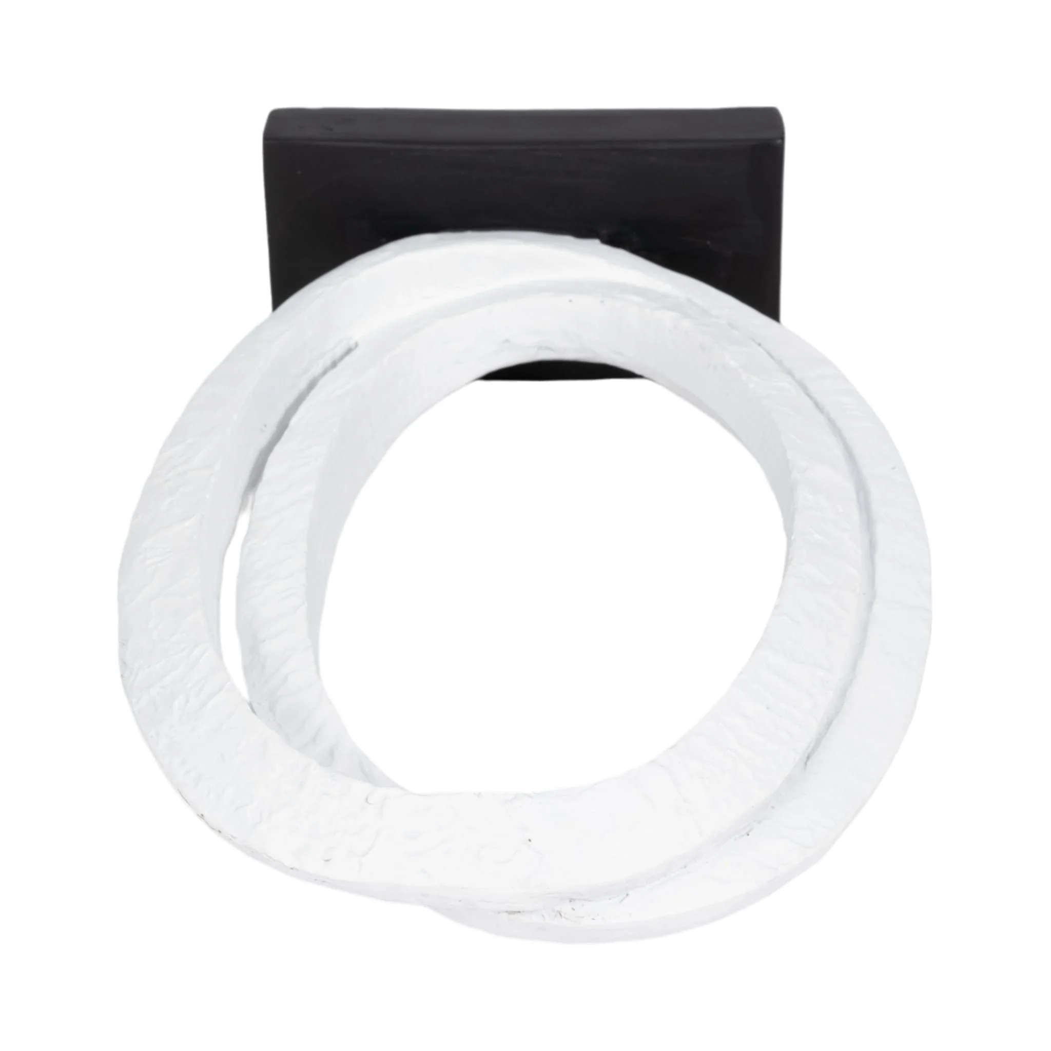 11" Oval Loops Sculpture Volcano Texture, White/bl - Image 6