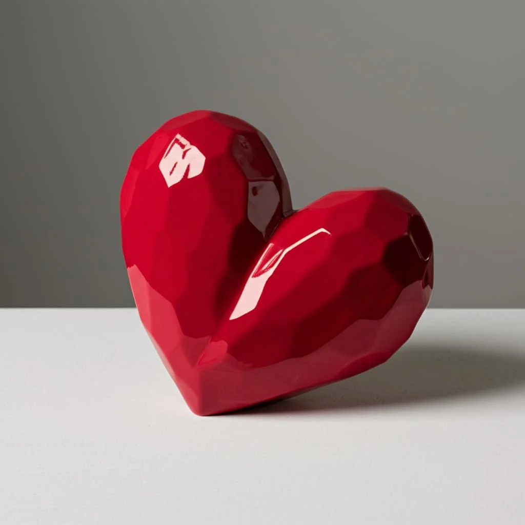 11" Red Heart Table Deco - Image 4