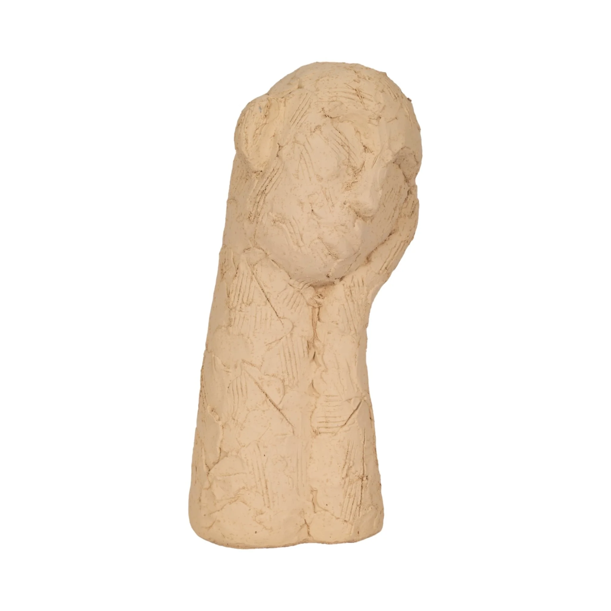 11" Resting Head On Hand Figure, Tan - Image 2