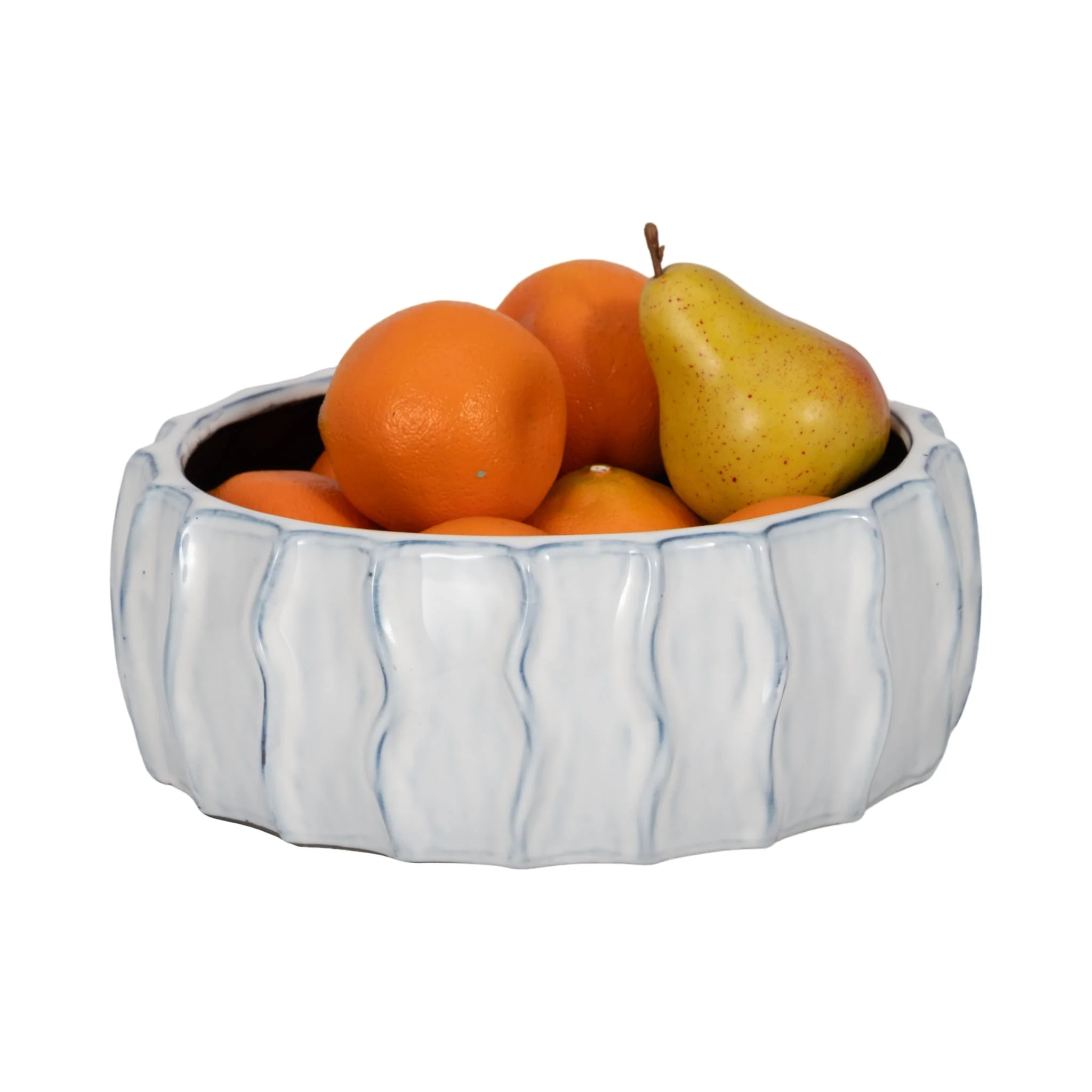11" Sea Urchin Bowl, White/blue - Image 2
