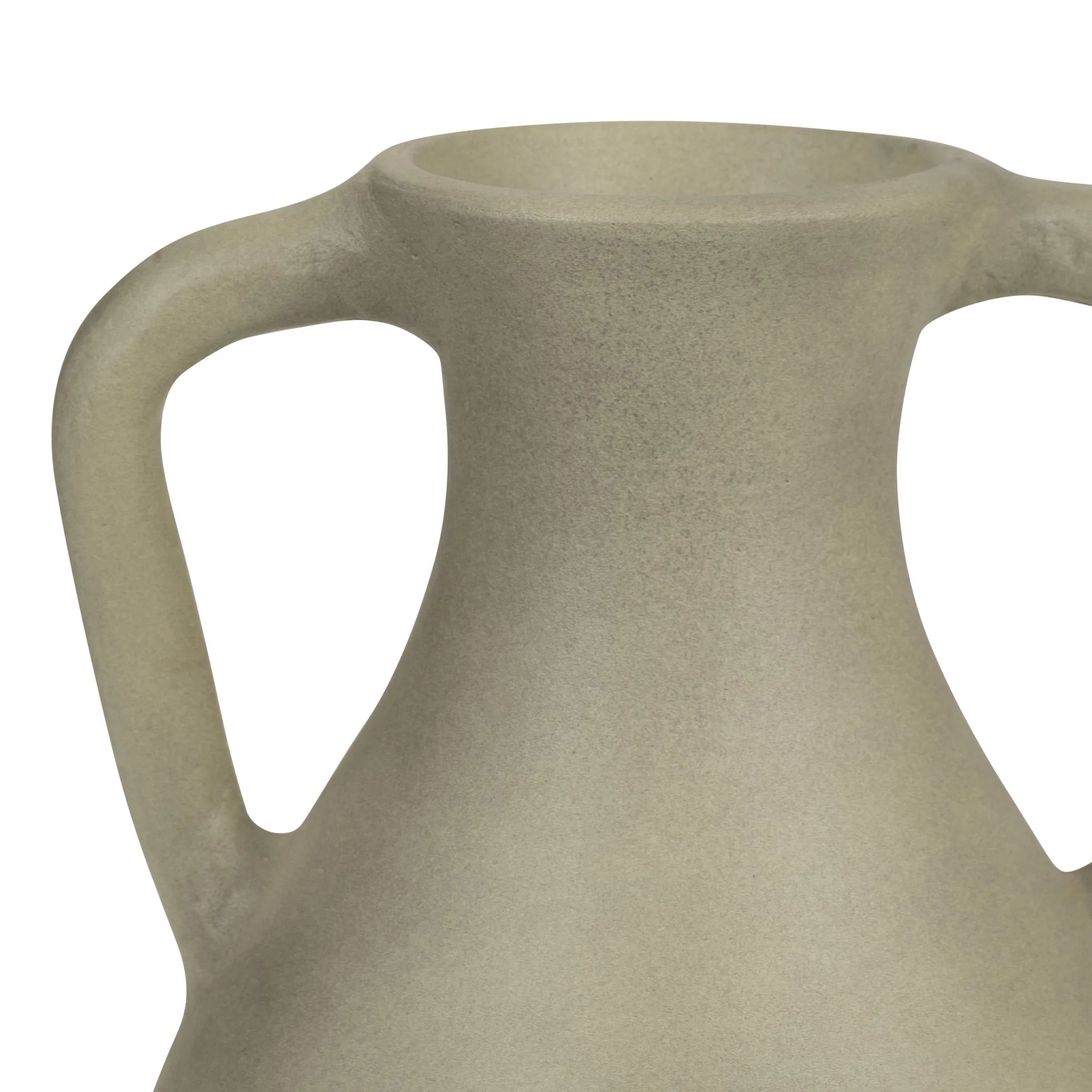 11" Terracotta Jug Vase W/ Handles, Sage Green - Image 5