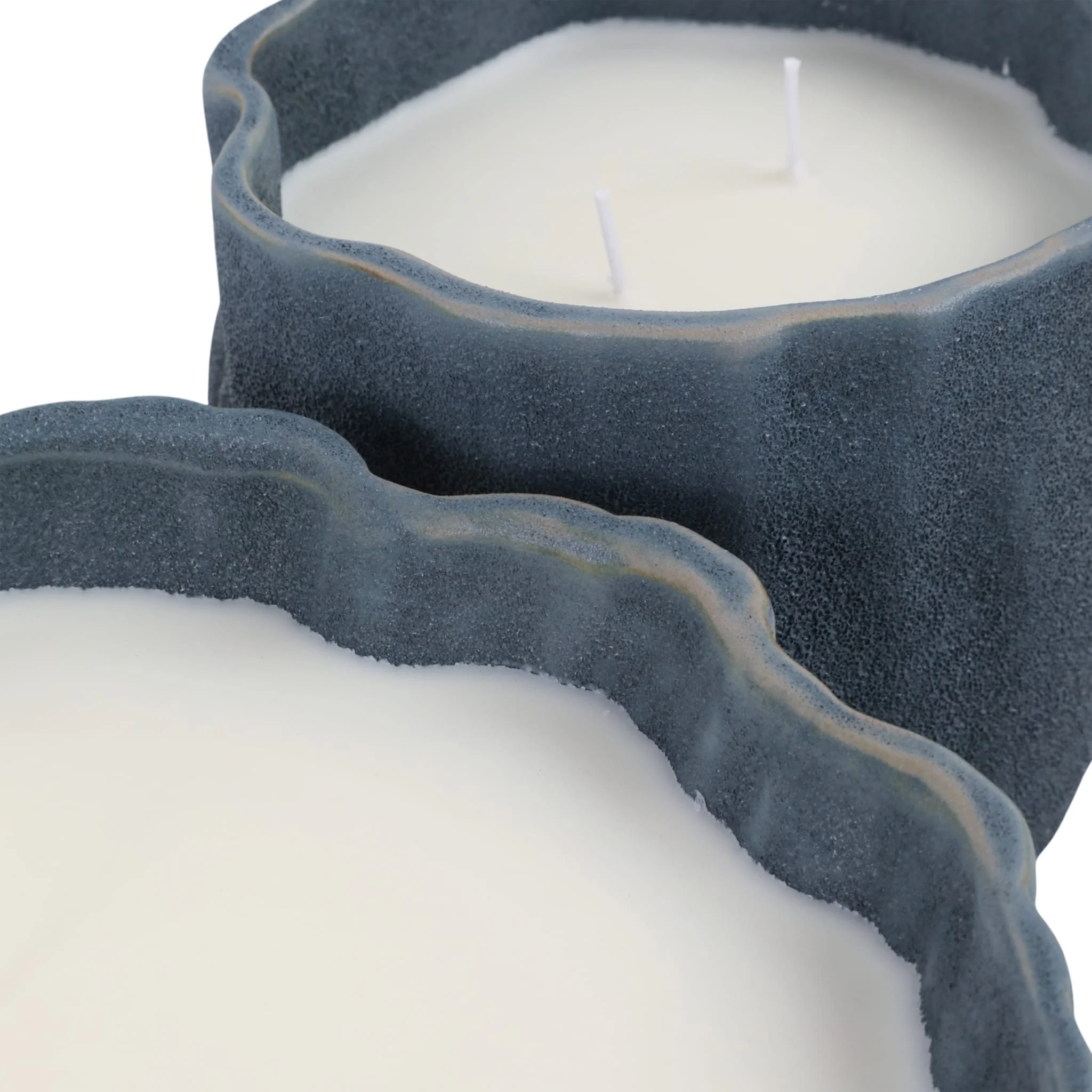 11x11" 44 Oz Pink Beach Wavy Candle, Blue - Image 6