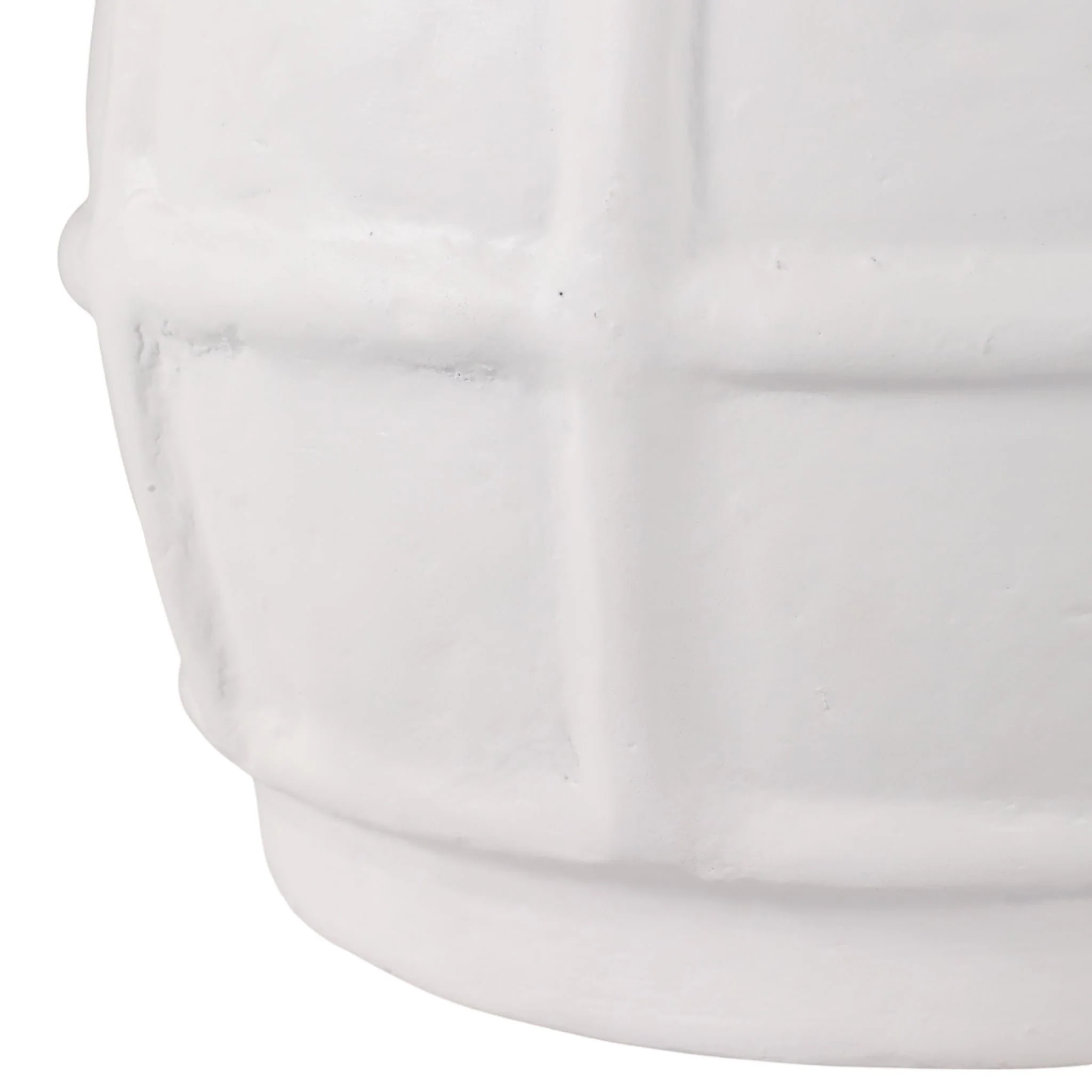 11x11" Windowpane Paper Mache Vase, White - Image 5
