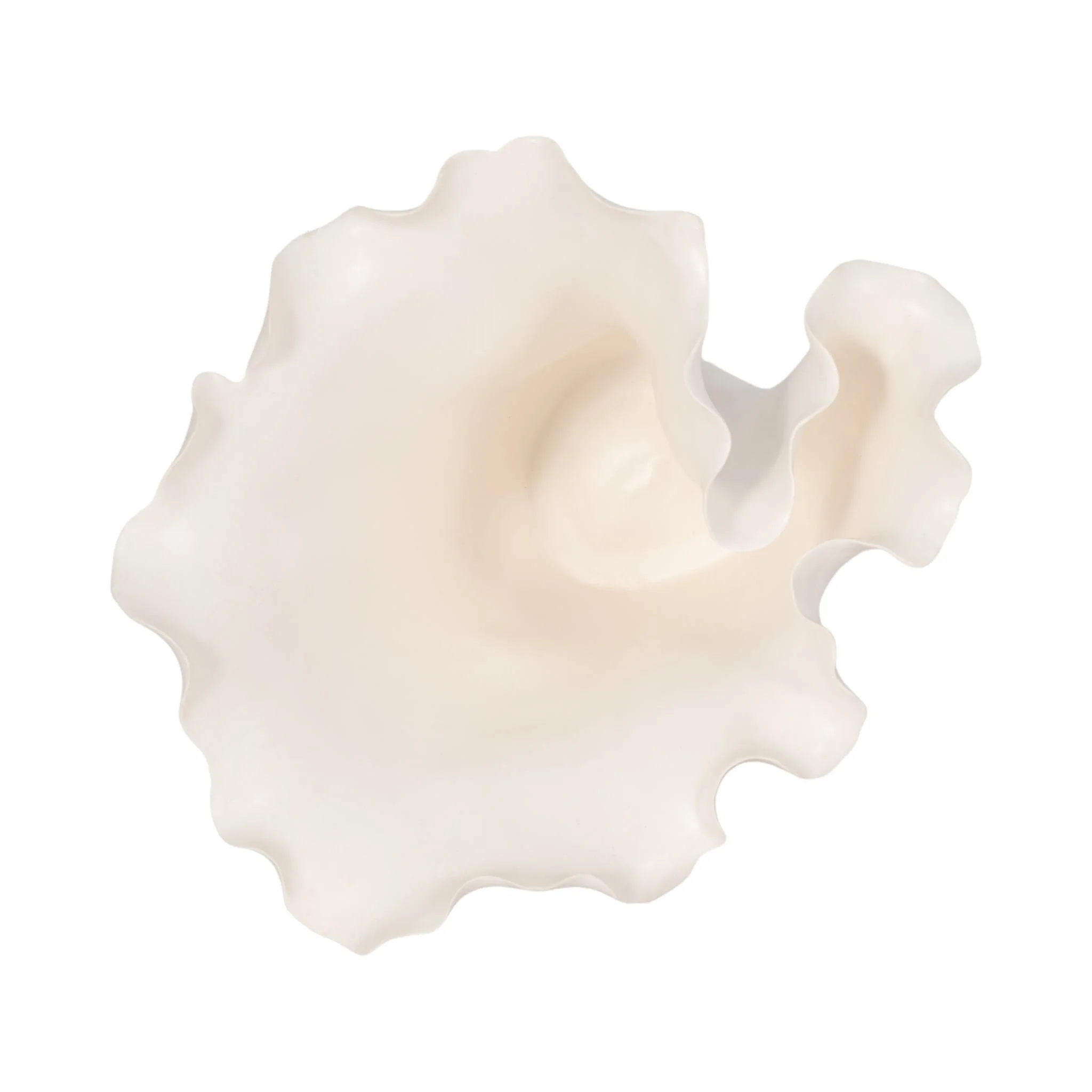 11x12" Handmade Flutter Vase, White - Image 7