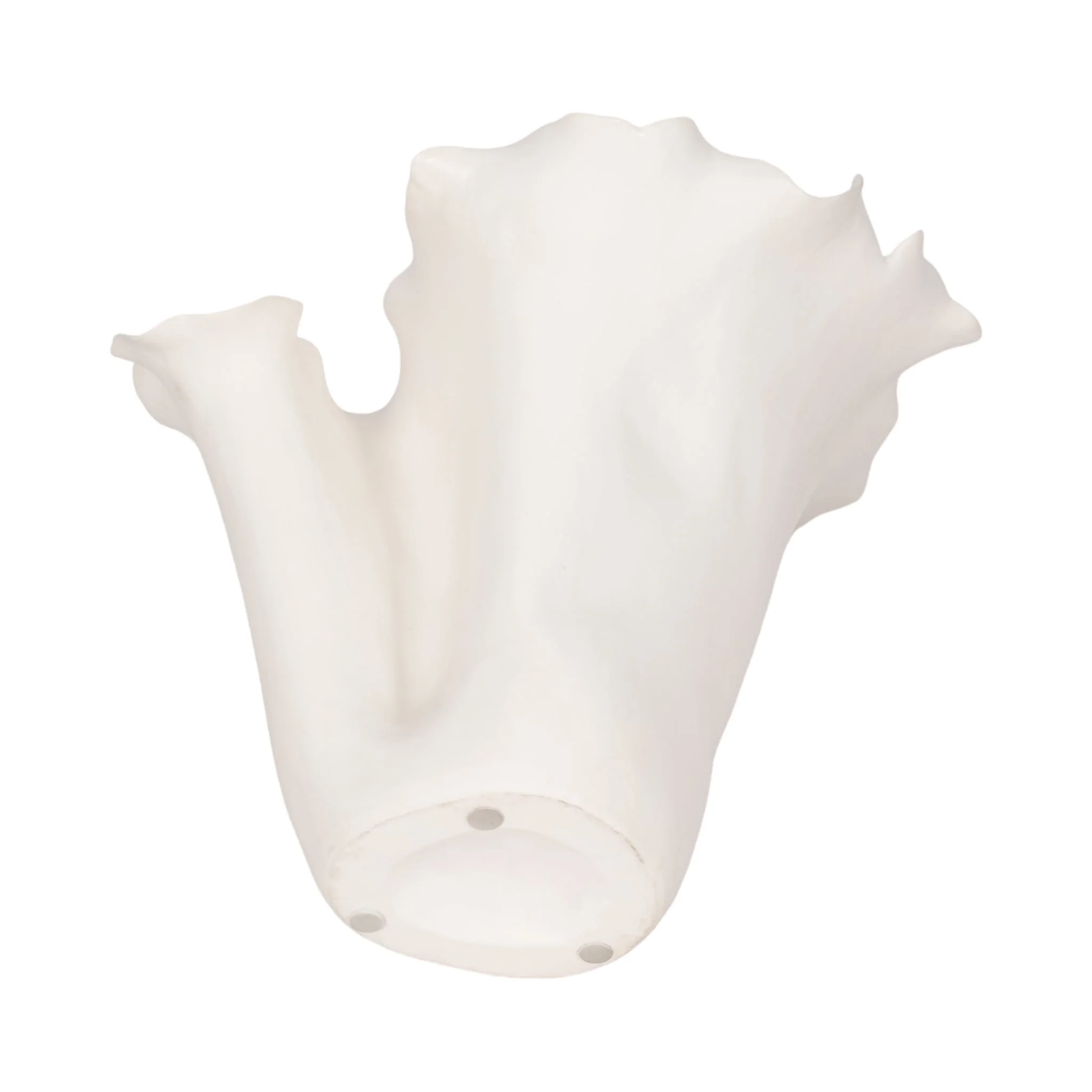 11x12" Handmade Flutter Vase, White - Image 8