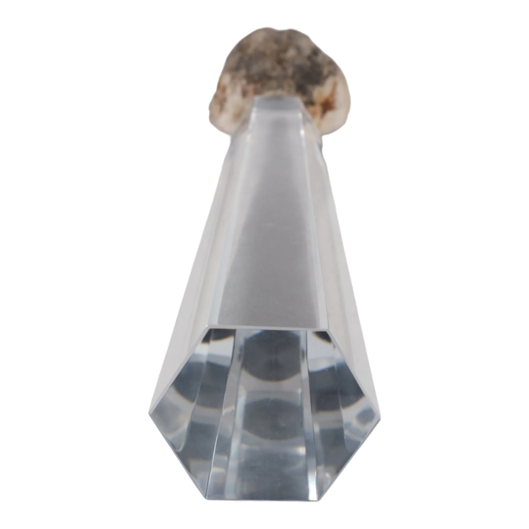11x2" Agate On Crystal Base, White/clear - Image 7