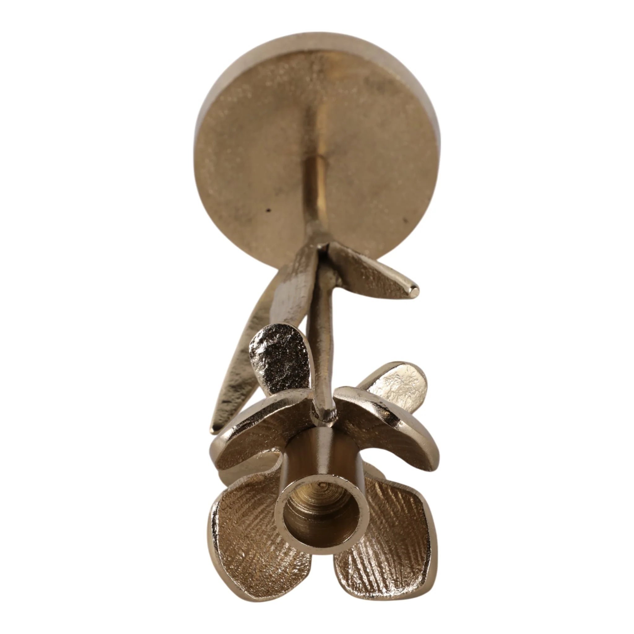 11x4" Flower Bloom Taper Holder, Champagne - Image 7