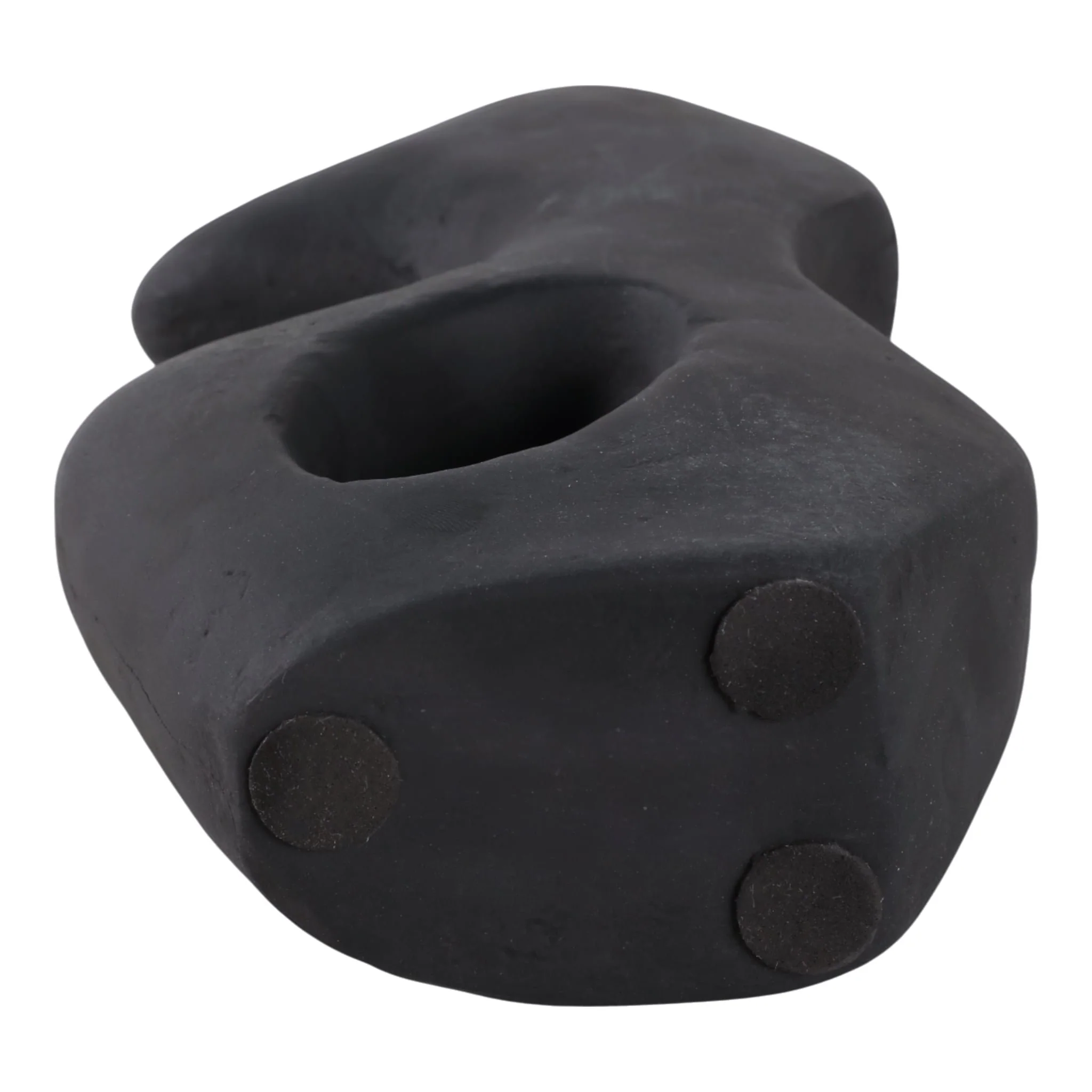 11x6" Paper Mache Squiggle Sculpture, Black - Image 7