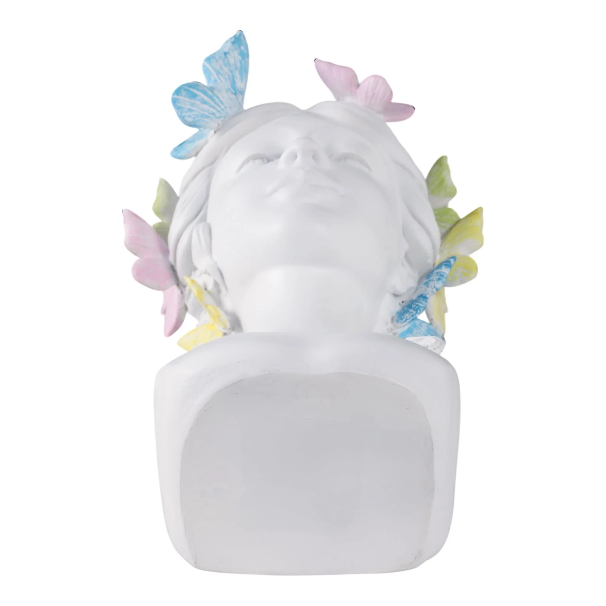 11x7" Lady With Butterflies Planter, White Multi - Image 6