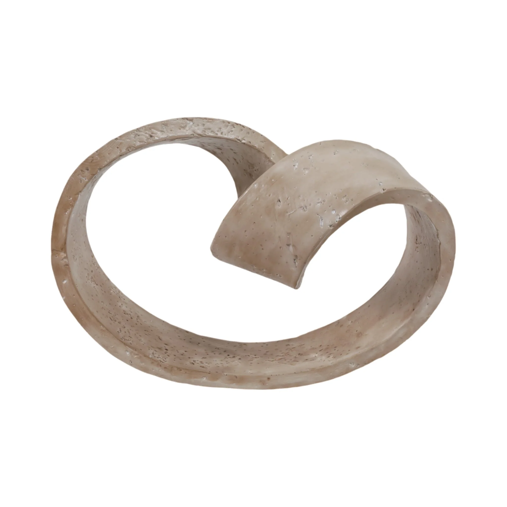 11x7" Stone Textured Loop Decor, Tan - Image 4