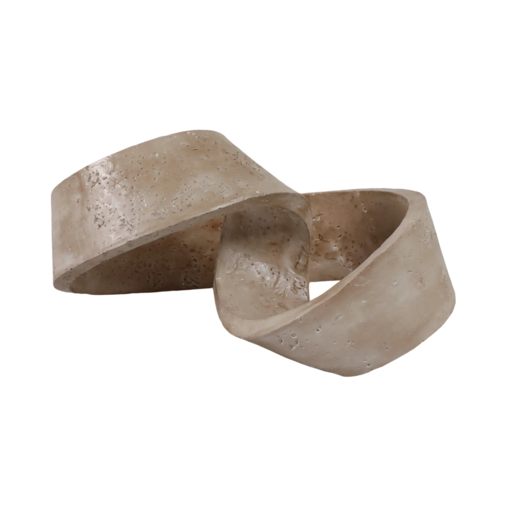 11x7" Stone Textured Loop Decor, Tan - Image 5