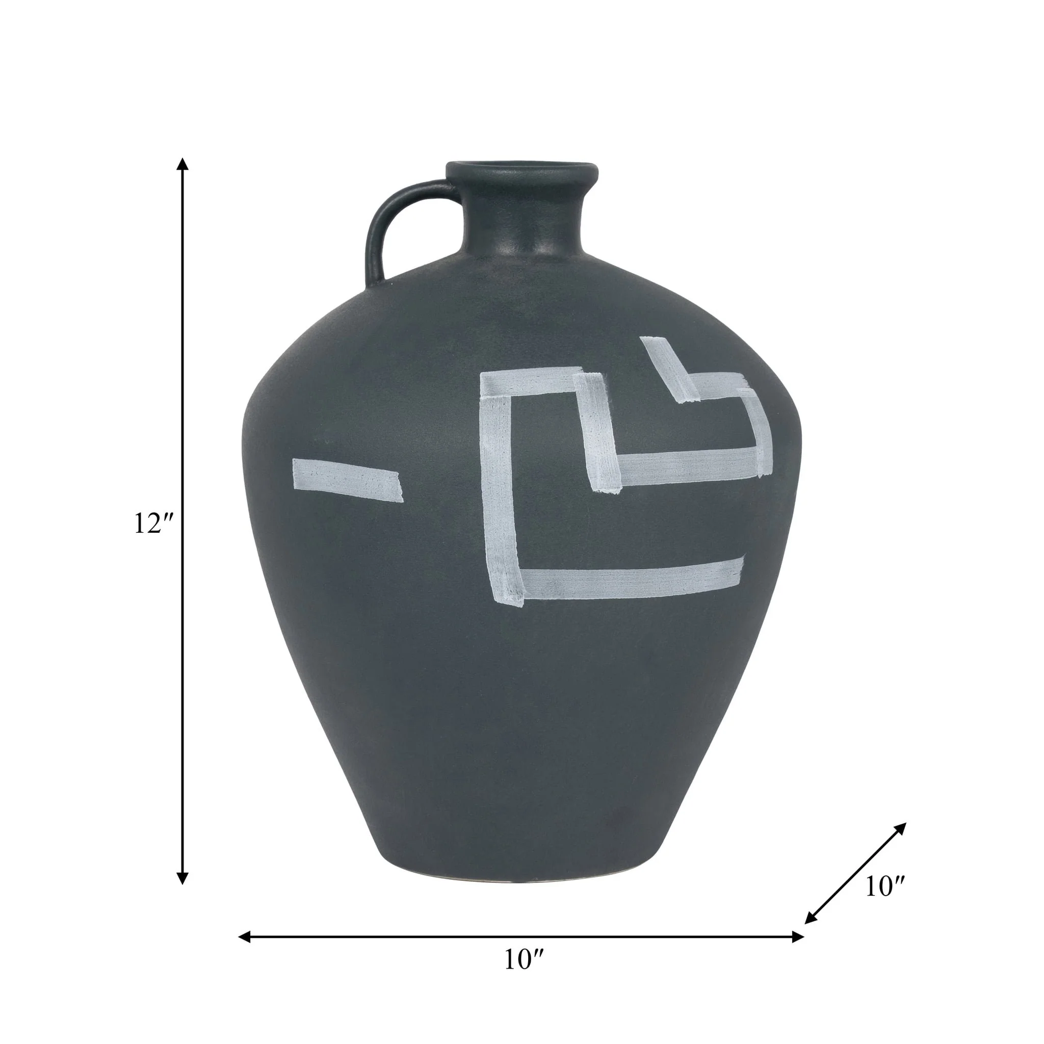 12" Aztec Jug, Green - Image 8