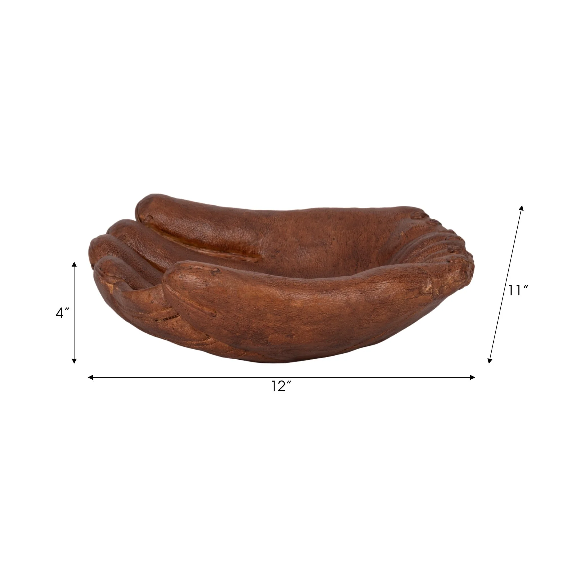 12" Baseball Glove, Brown - Image 9