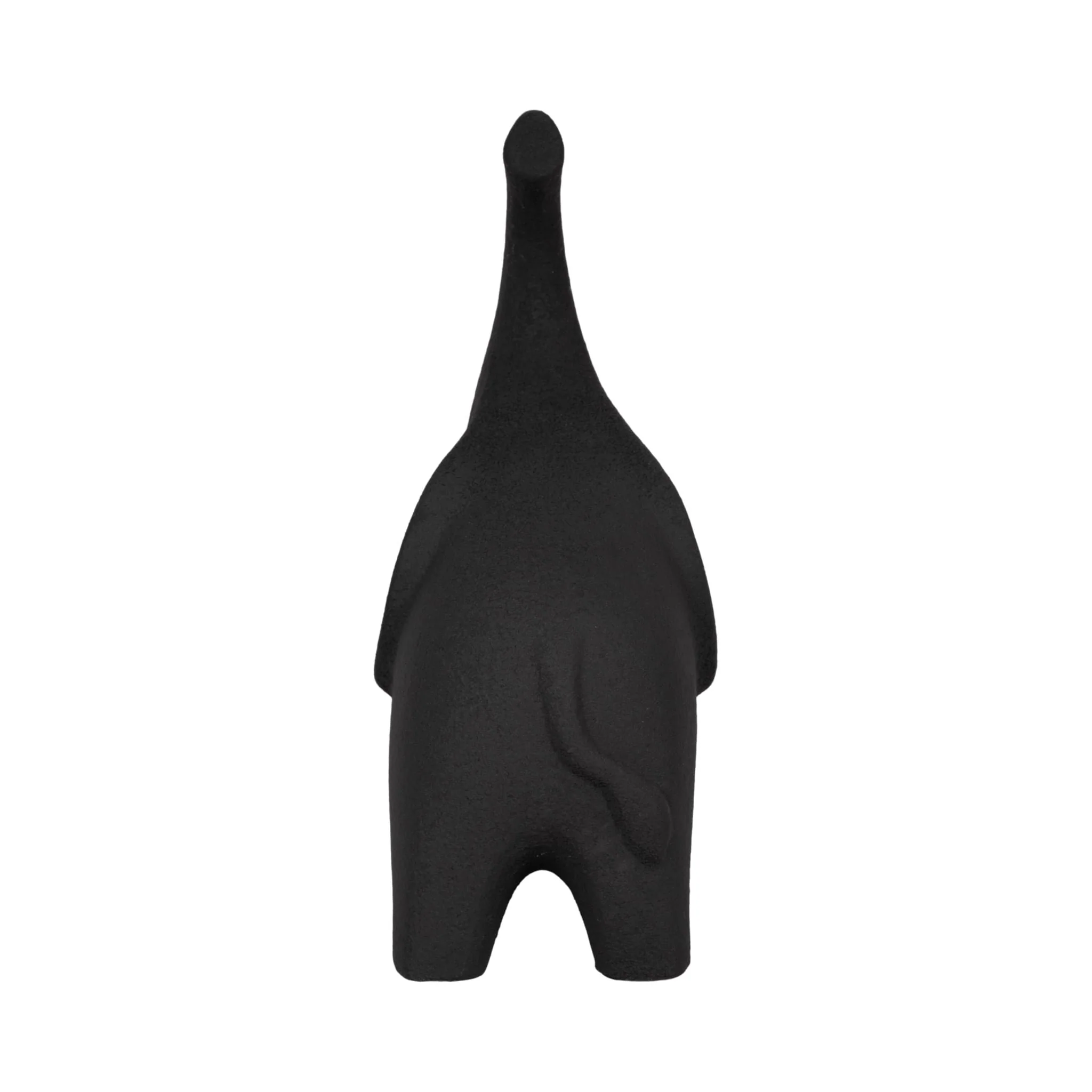 12" Big Ear Elephant With Rough Texture, Black - Image 4