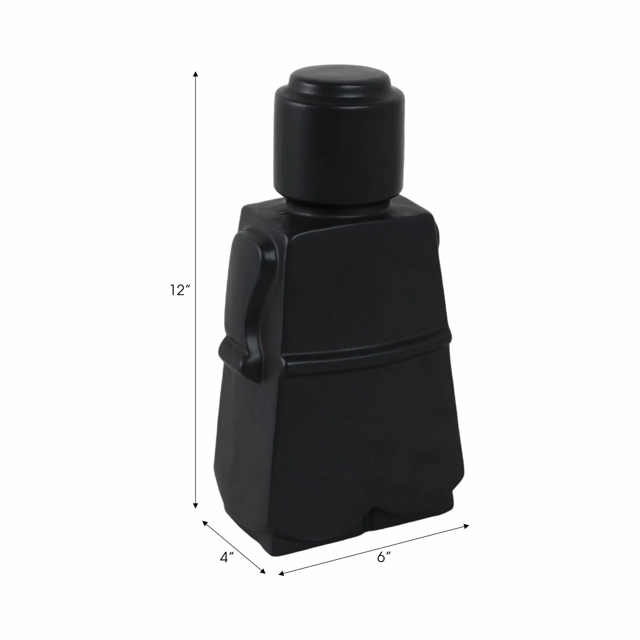 12" Block Girl Figure, Black - Image 2
